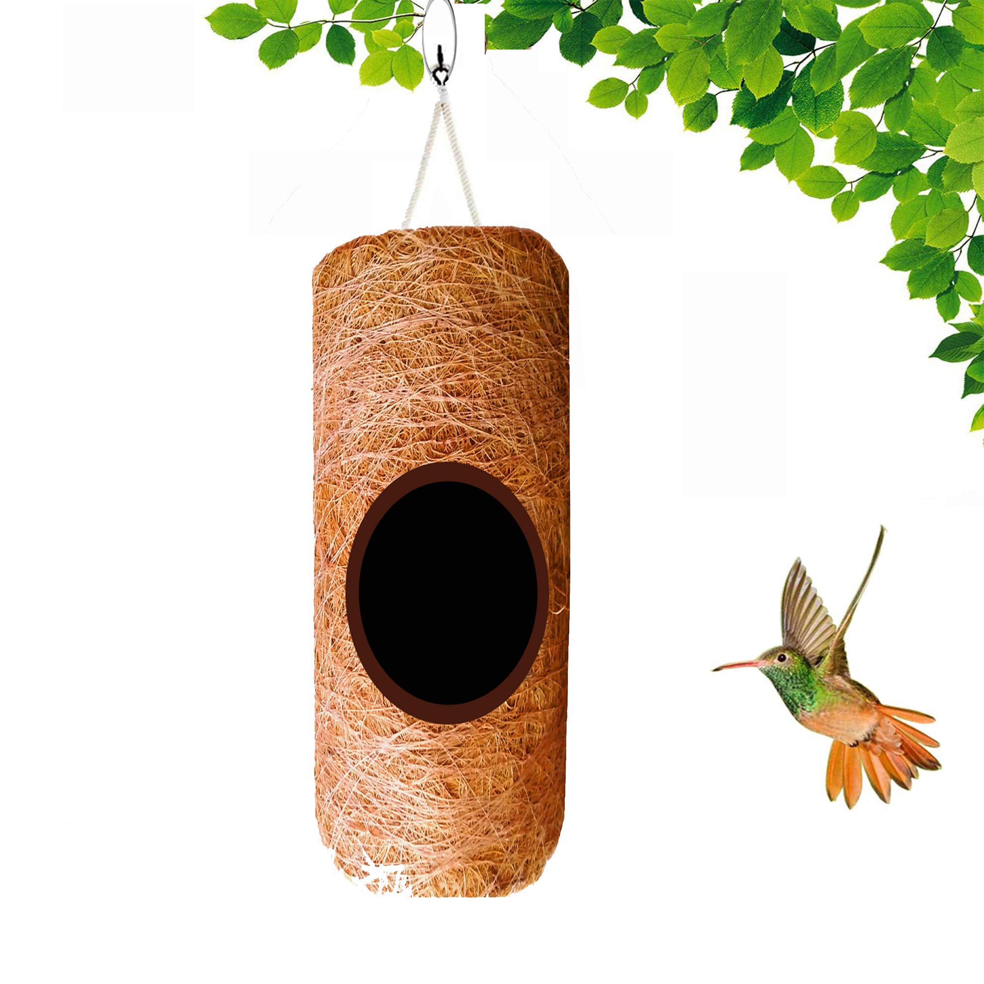 LIVEONCE Safest Vertical Cylinder Bird nest Purely Handmadelove Birds/Sparrow/Small Birds-Natural Color (B085G4HGD5) Amazon Price History, Amazon Price Tracker