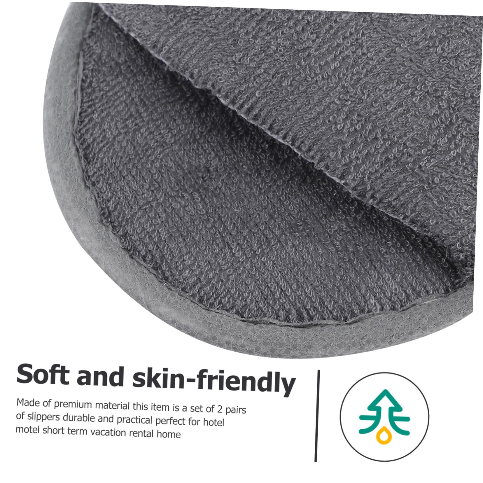 HAPINARY 2 Pairs Foldable Mens Slippers Non-slip Comfortable Indoor Hotel Slippers