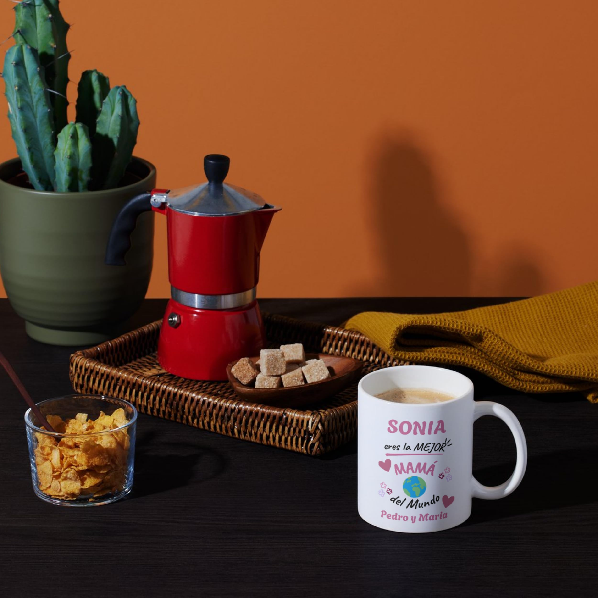 Taza Mama Con Frase y Nombre | 350ml - Calidad AAA+ | Regalos Día De La Madre, Taza Madre Divertida, Taza Personalizada Con Nombre, Regalos Para Madres, Taza Personalizada, Dia De La Madre (ROSA) — view 7