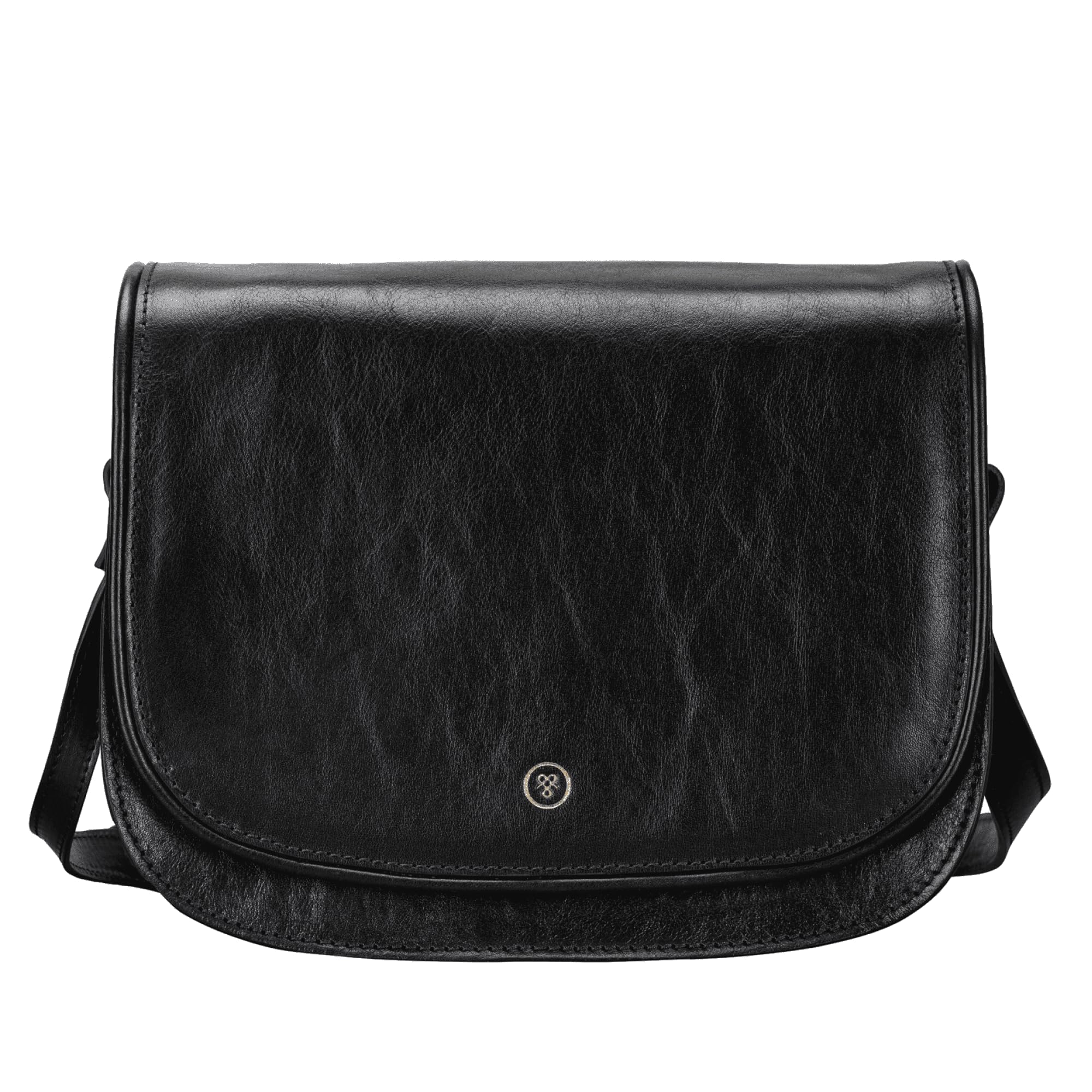 Maxwell Scott - Womens Luxury Leather Medium Saddle Handbag Purse for Crossbody - Handmade in Italy - The