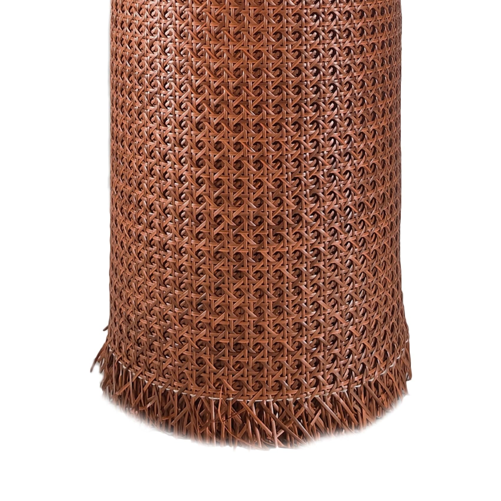 Rouleau de Cannage Rotin Plastique, 60cm de Largeur Cannage Rouleau Synthétique pour Chaise Meuble, Rouleaux Tissu en Rotin pour Canage pour Bricolage Armoire Plafond Lit Brun Foncé(40x300cm)