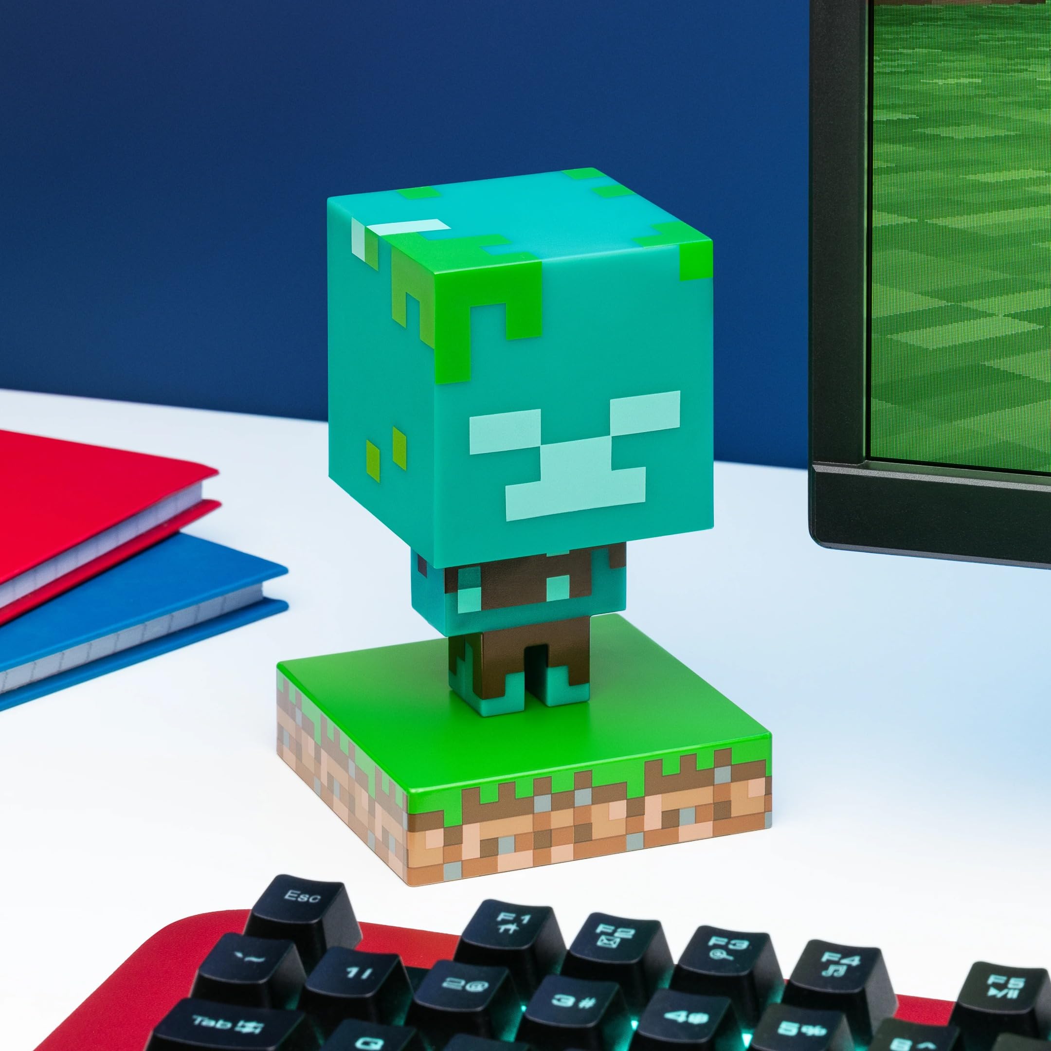 Paladone Minecraft Drowned Zombie Mini Icon Light, Officially Licensed Lamp for Kids Bedrooms Gaming Rooms and Home - Image 2