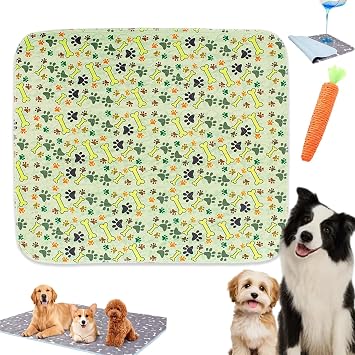 Dog Pads, Dog Pee Pad Washable & Reusable with Pheromones, 4-Layer Leak Proof Super Absorbent Dogs Training Pads, Non-Slip, for Puppy Pads & Cat, Incontinence J,M