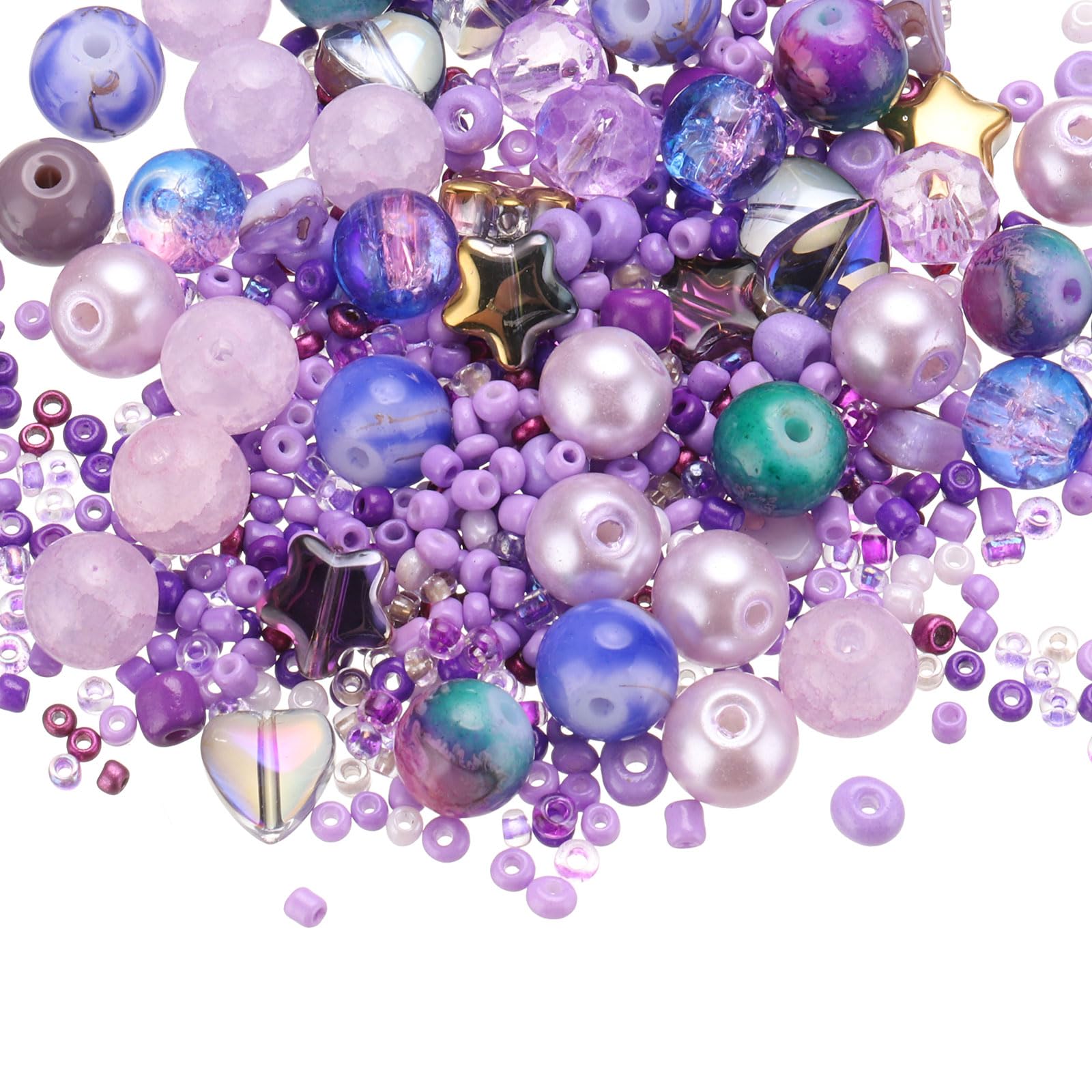 PATIKIL 2-8mm Assorted Glass Resin Beads