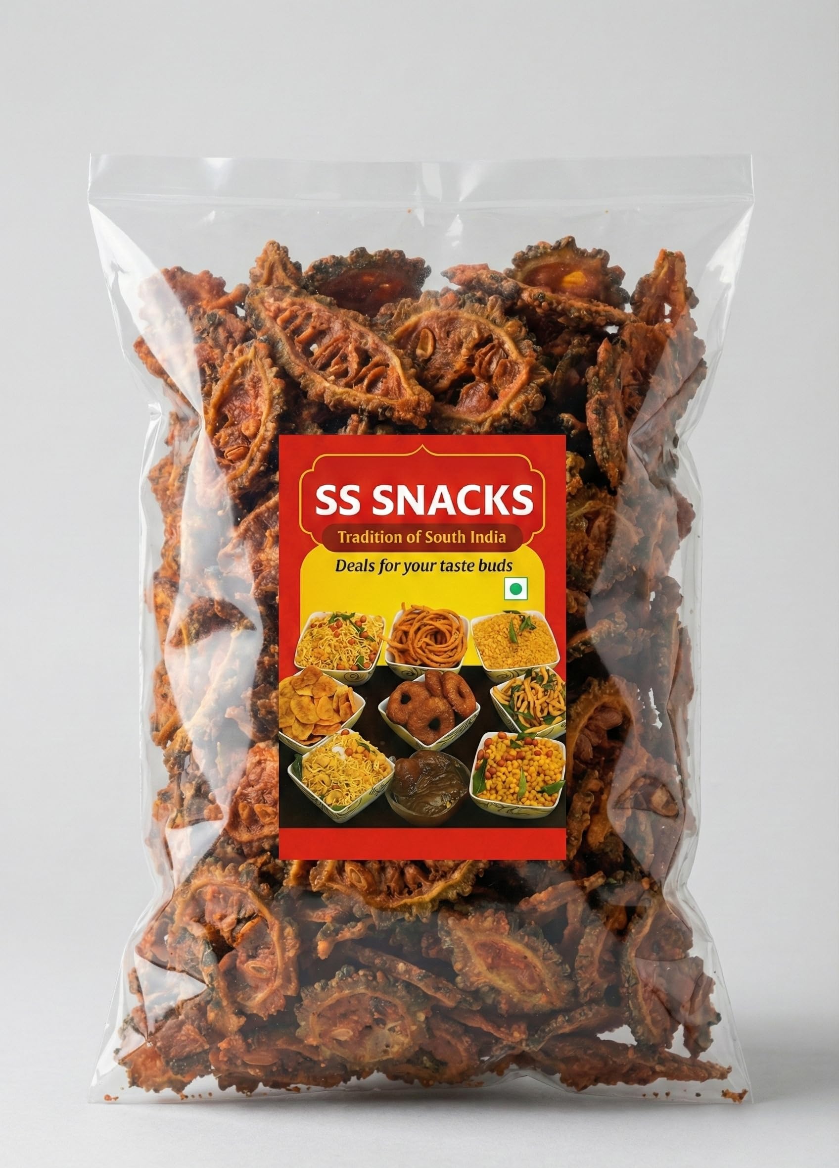 SS Snacks Bitter Gourd Chips, Kerala Special Karela Chips, Rice Flour and Gram Flour, Spiced and Crispy (1.5 kg)-image-20
