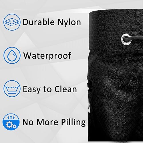 Miniatura 5 de Bolsa de tiza de escalada en roca con cierre de cordón, bolsillo con cremallera de gran capacidad para boulder, levantamiento de pesas, gimnasia