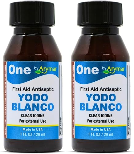 YODO Blanco - Yodo transparente (paquete de 2) 1 fl oz cada uno