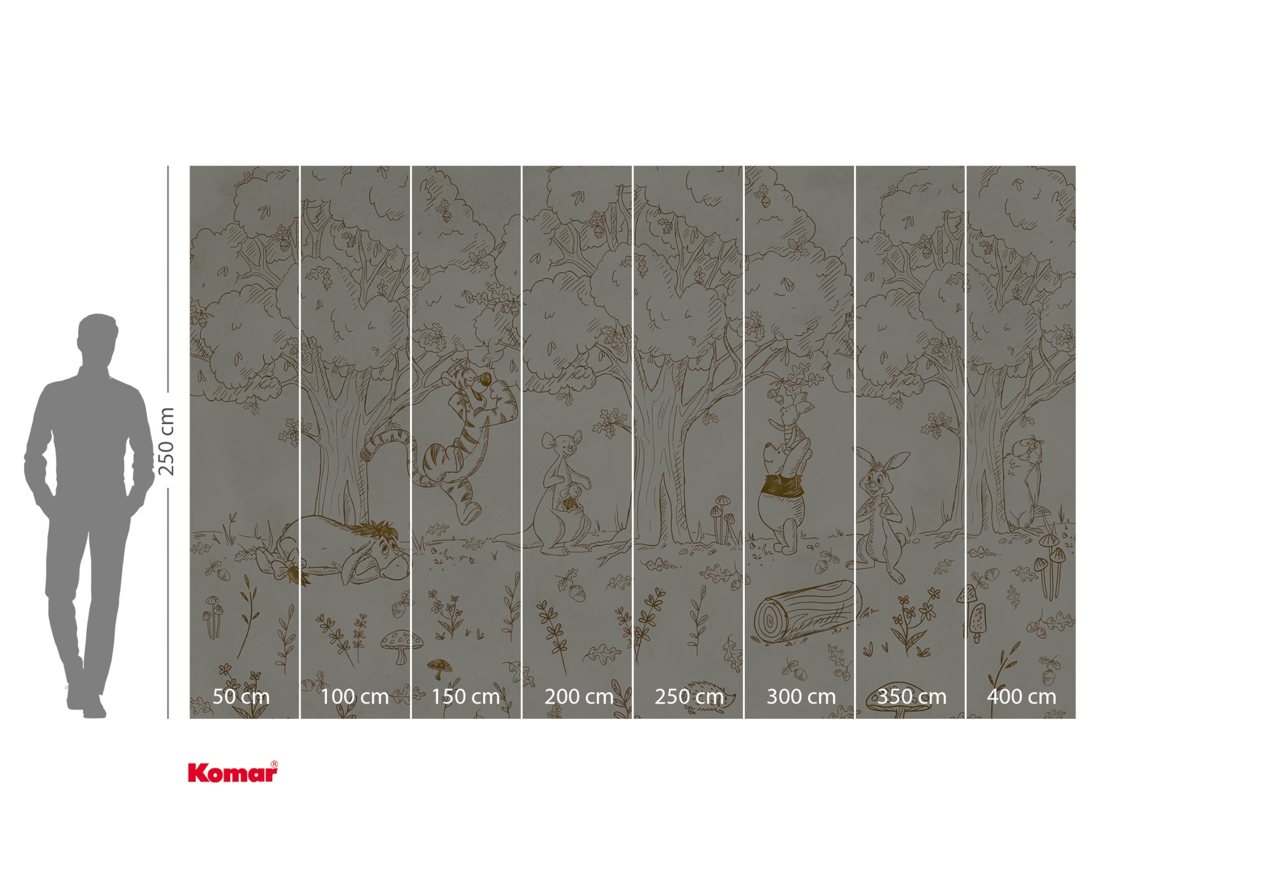 Komar Disney Non-Woven Photo Wallpaper Winnie The Pooh Outdoors Size 400 x 250 cm Children's Bedroom Wallpaper Children's Wallpaper - Image 3