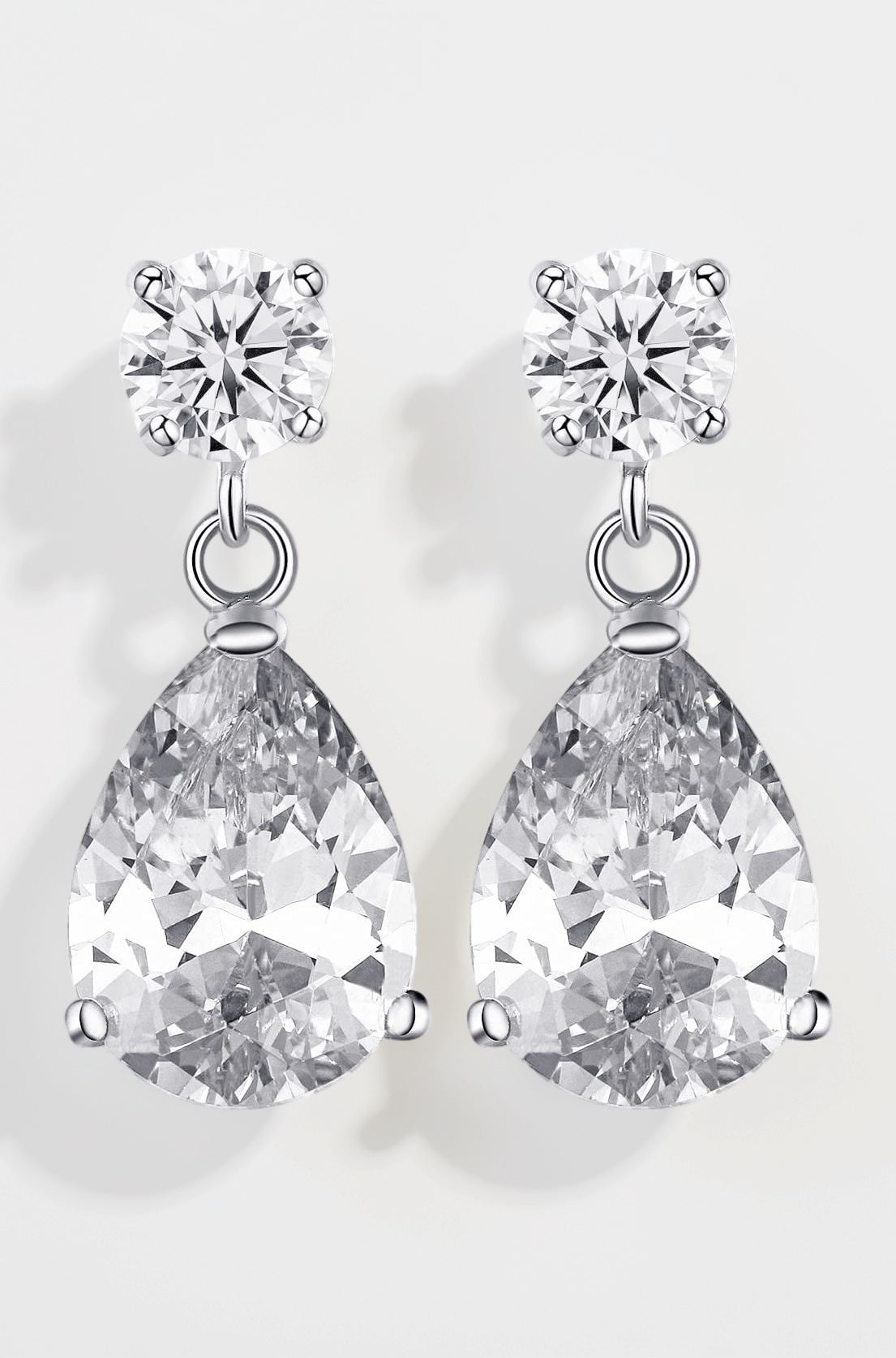 Earrings for Women and Girls | Multicolor Stone Crystal | Silver Tone Drops | Oval Shaped | Birthday Gift for Girls and Women Anniversary Gift for Wife