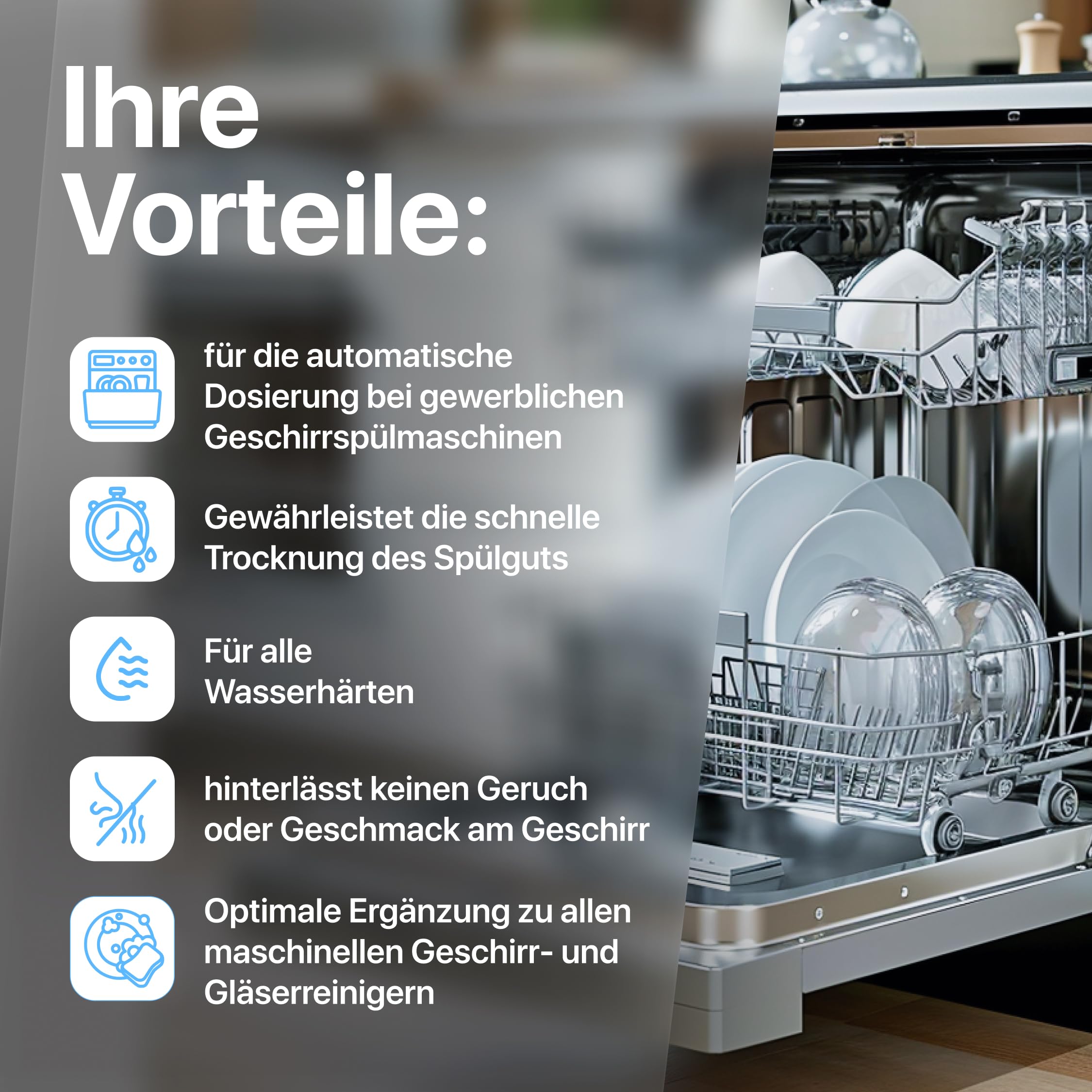 Klarspüler für gewerbliche Spülmaschinen flüssig 10 Liter Maschinenspülmittel Profi für gewerbliche Spülmaschinen Geschirrspülmittel Maschinenklarspüler