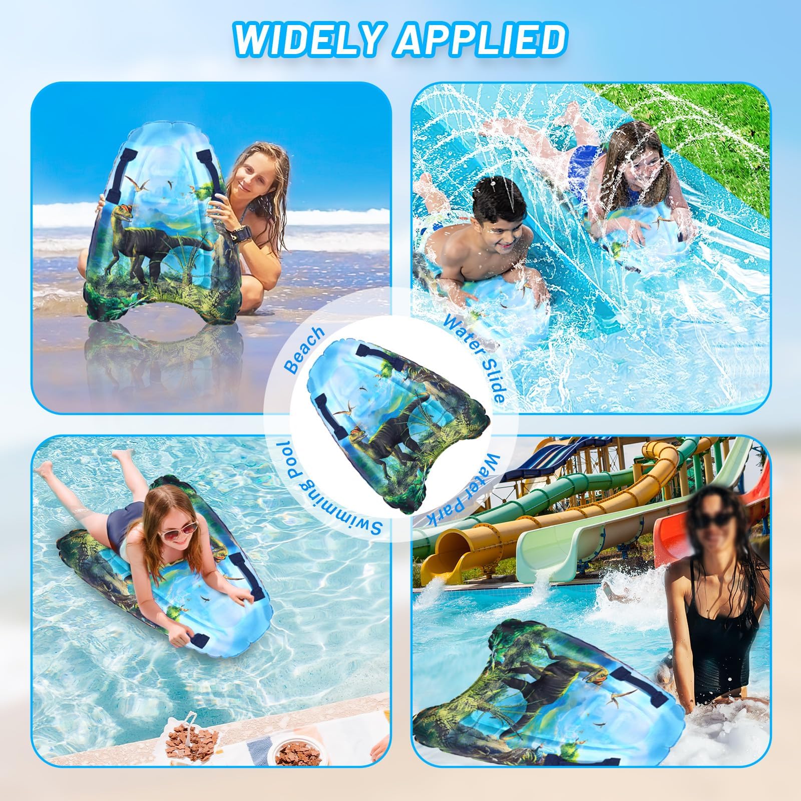 Shyllin Tabla Hinchable 75x54.5 cm Surf Inflable con Asa Bodyboard