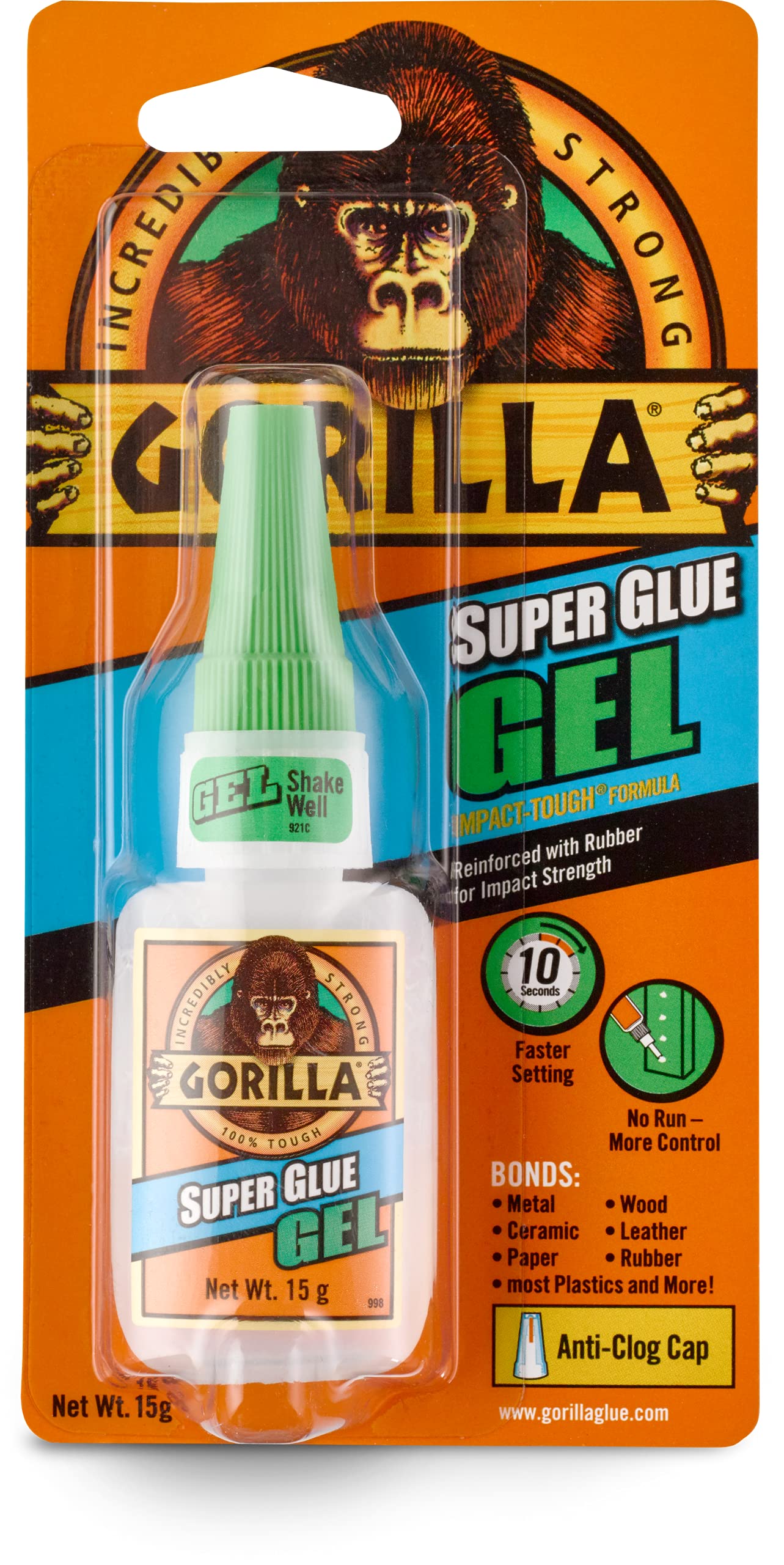 Gorilla Super Glue Gel, 15 Gram, Clear, (Pack of 1) Buy Online in