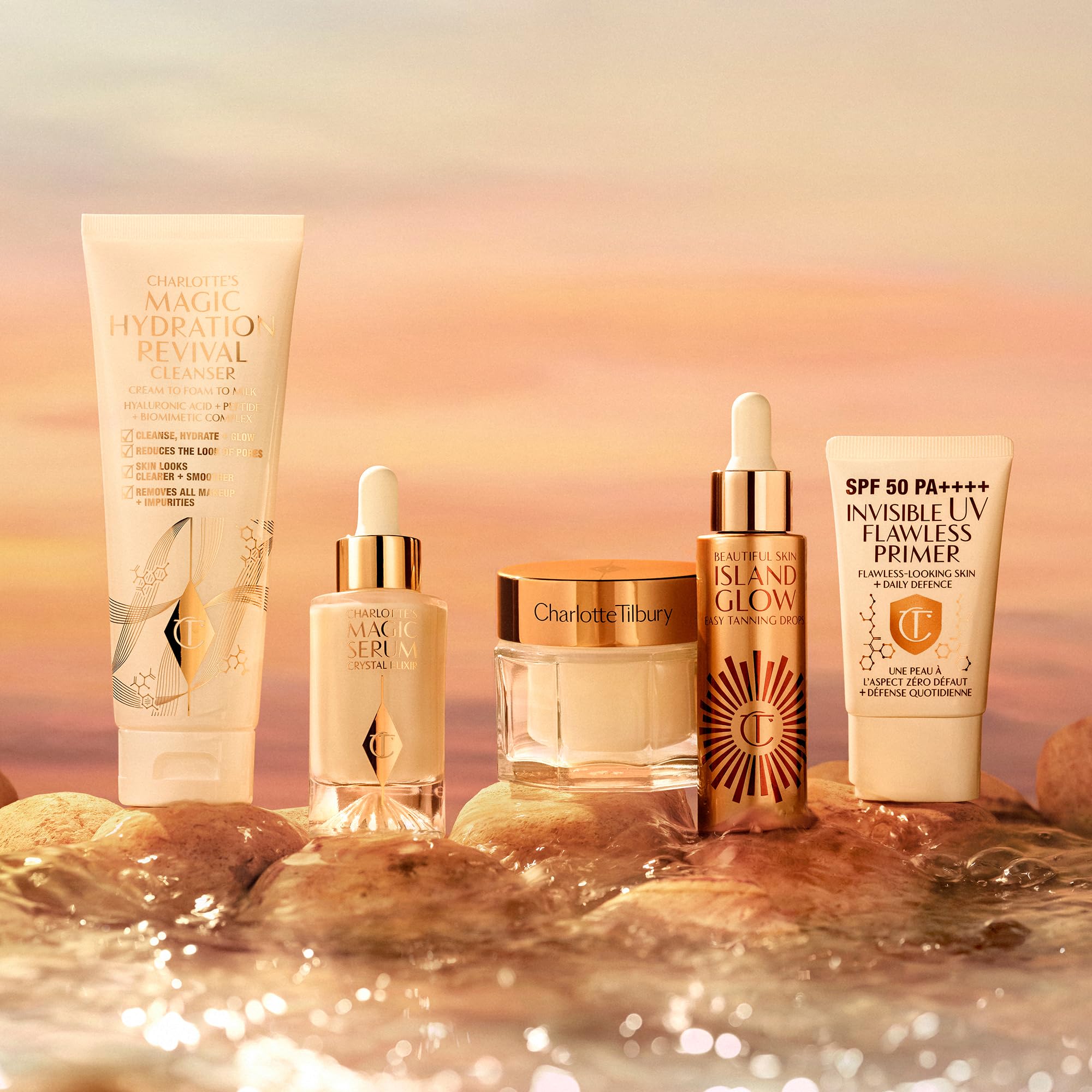 Charlotte Tilbury Beautiful Skin Tanning Drops - Body & Face Bronzing Drops Enriched with Hyaluronic Acid for Long-Lasting Hydration - Leaves Skin with a Natural, Radiant Glow