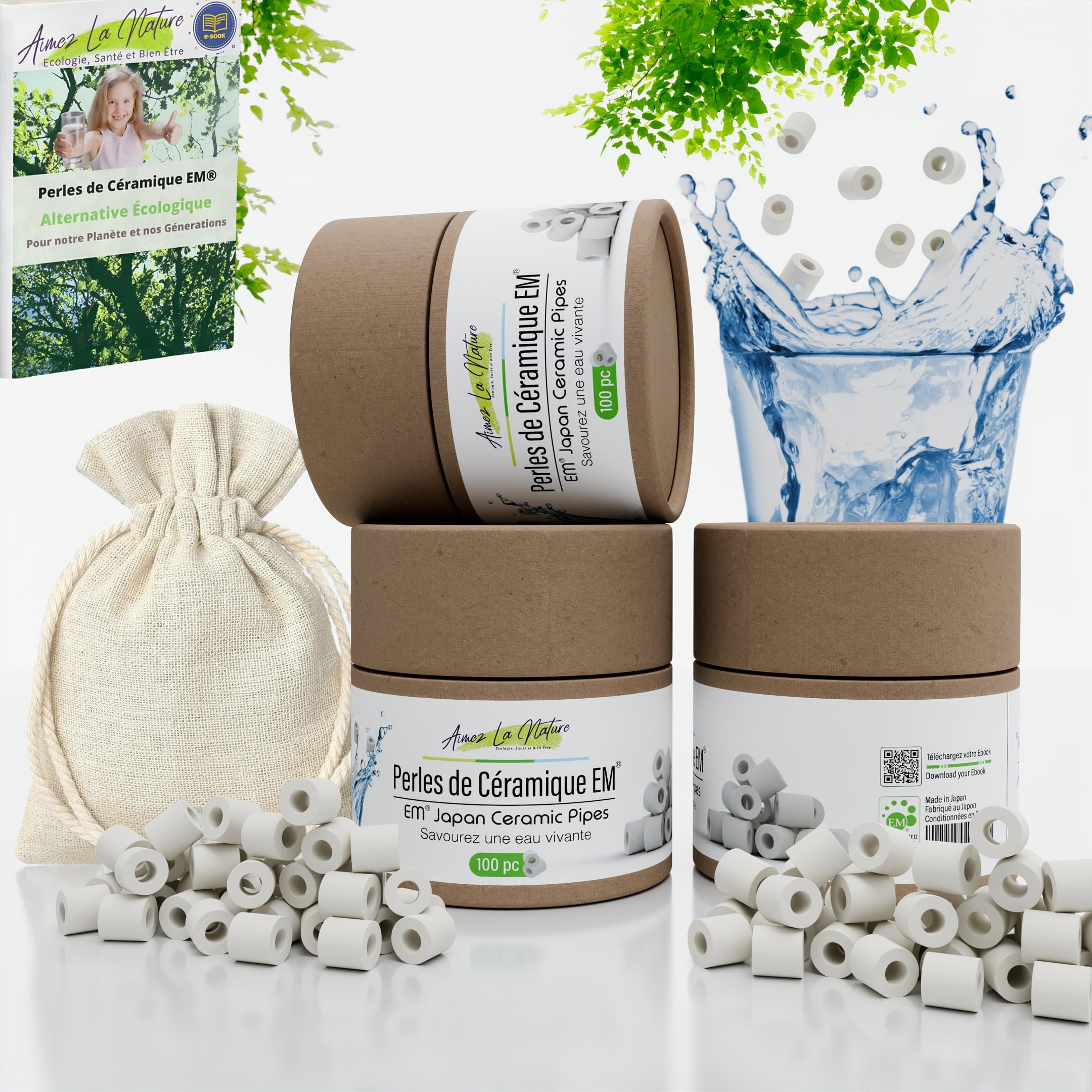 Appelen En Katoenen Zak Met Een Etiket Van 100 Natuurproducten