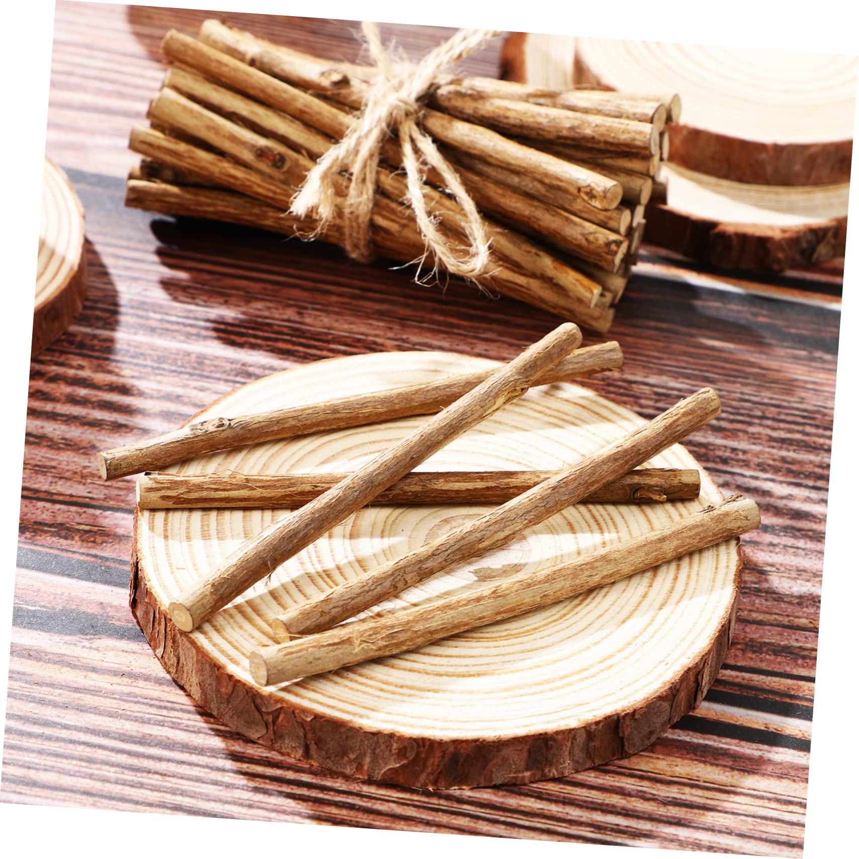 50 Bâtons De Bois Naturel Avec écorce - Rondins Décoratifs 10 Cm Pour Artisanat DIY - 2