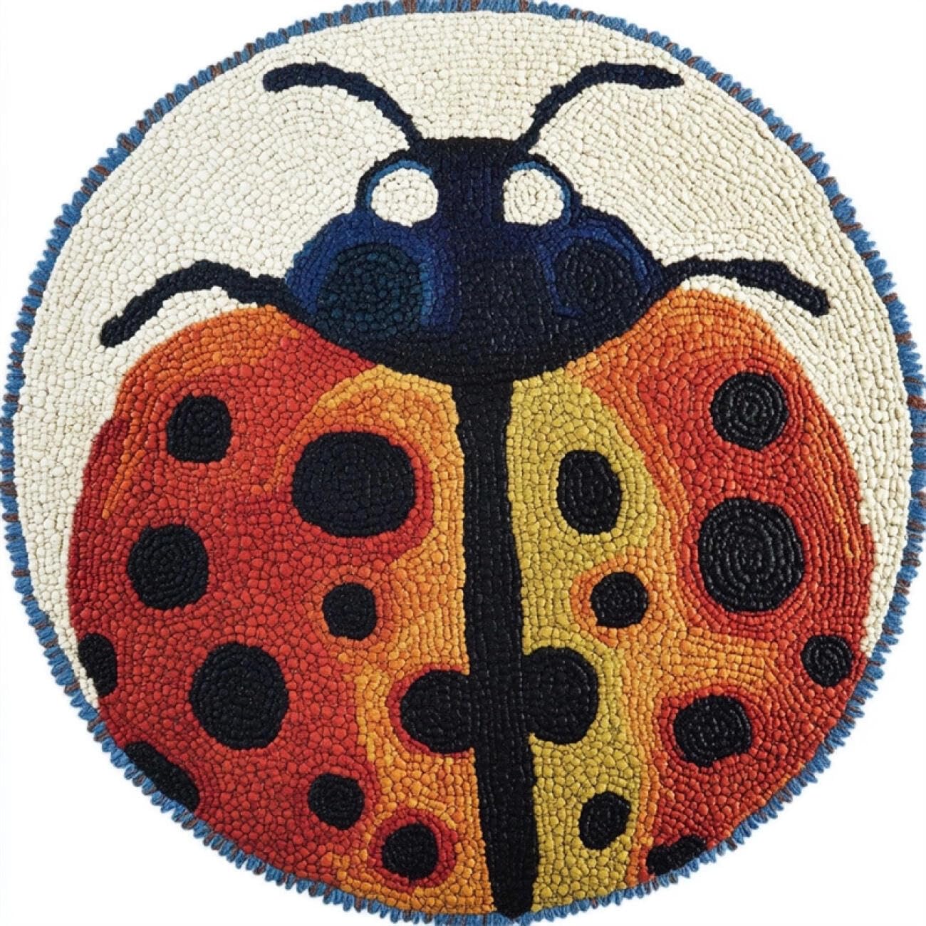 Kitquiver Tapestry Kits for Adults Cartoon Ladybug 60x60cm
