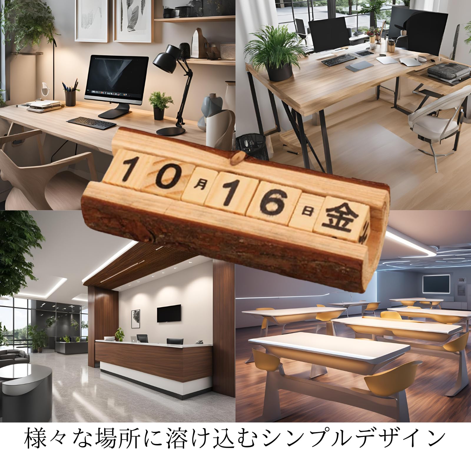 Amazon | GRASSCALM カレンダー 卓上 万年 日めくり 木製 アンティーク