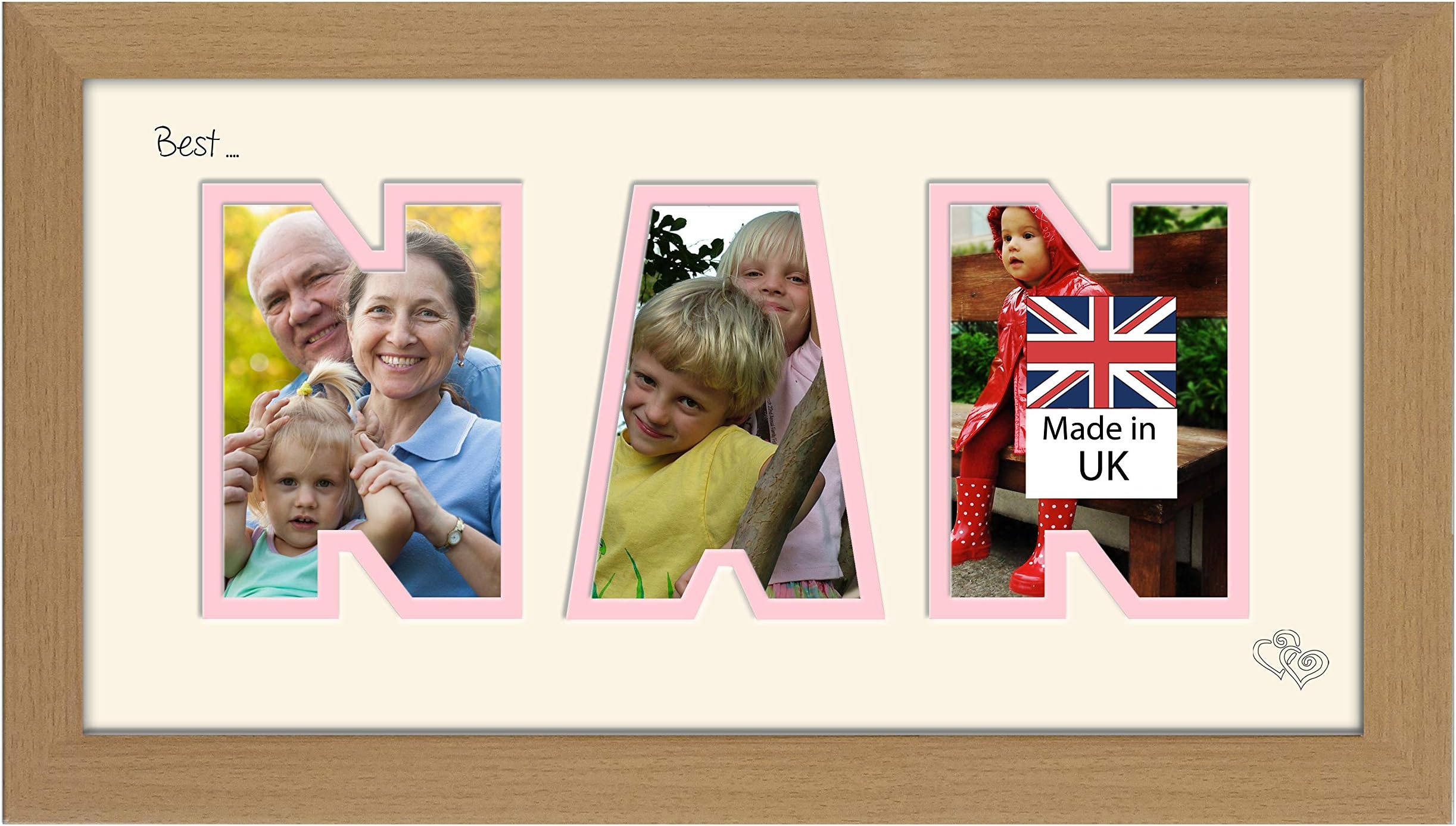 Nan Photo Frame Best Nan Word Frame Light Oak Wood Finish Birthday