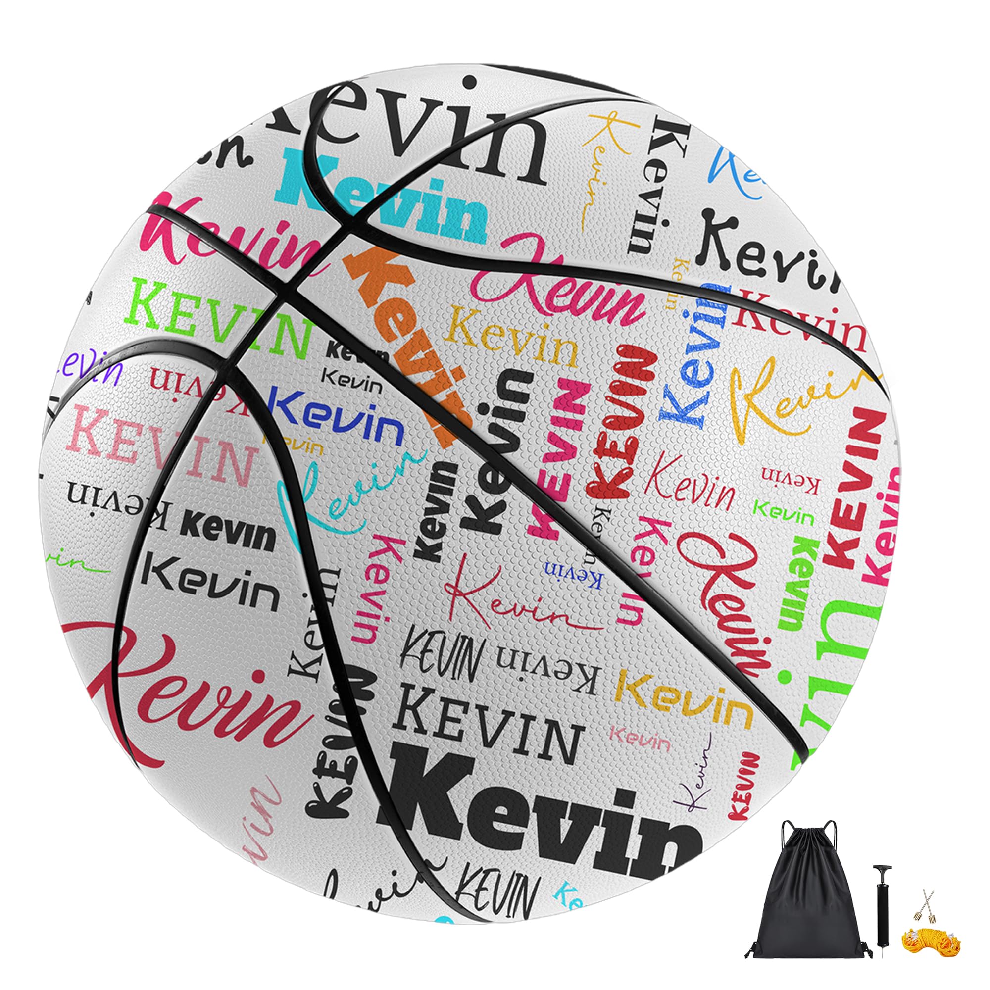 WERWAES Personalised Basketball Customised with Name and Photo, Available in Size 7 (29.5") and Size 5 (27.5") - Ideal Birthday, Senior Night Gift for Friends, Coaches & Teams