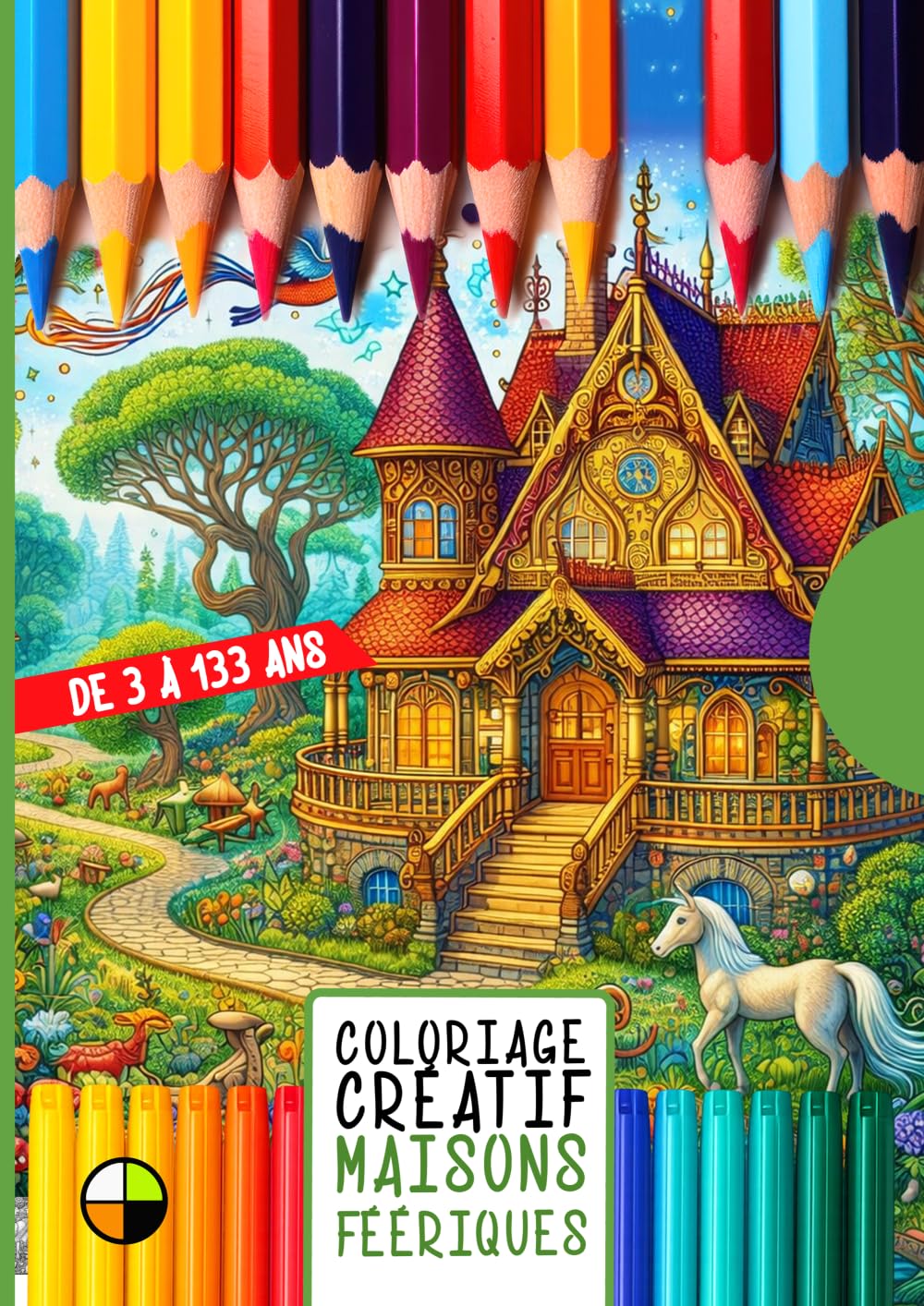 Coloriages créatifs de 3 à 133 ans : MAISONS FÉÉRIQUES: Un voyage magique au cœur d’univers enchantés