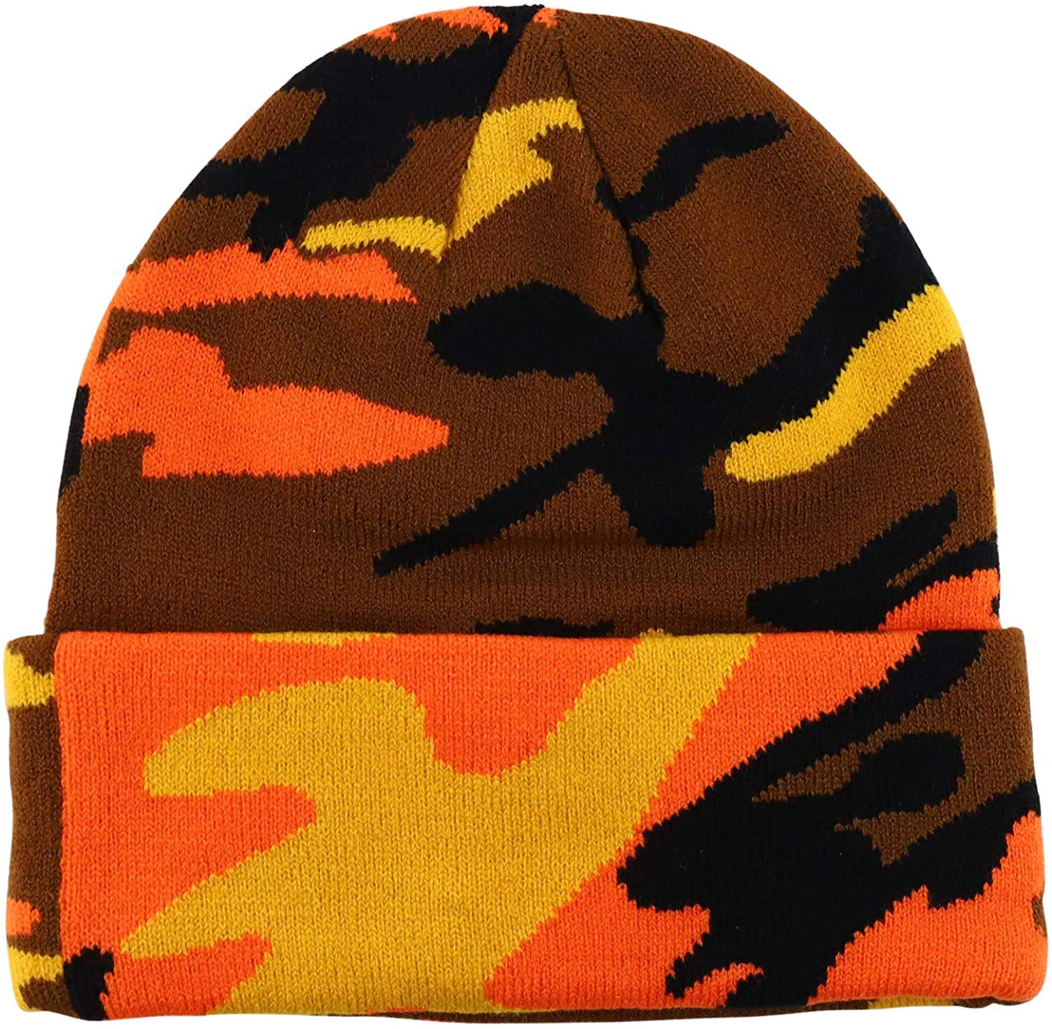 Gelante Gorro de punto cálido para hombre y mujer, gorro liso con diseño de calavera.