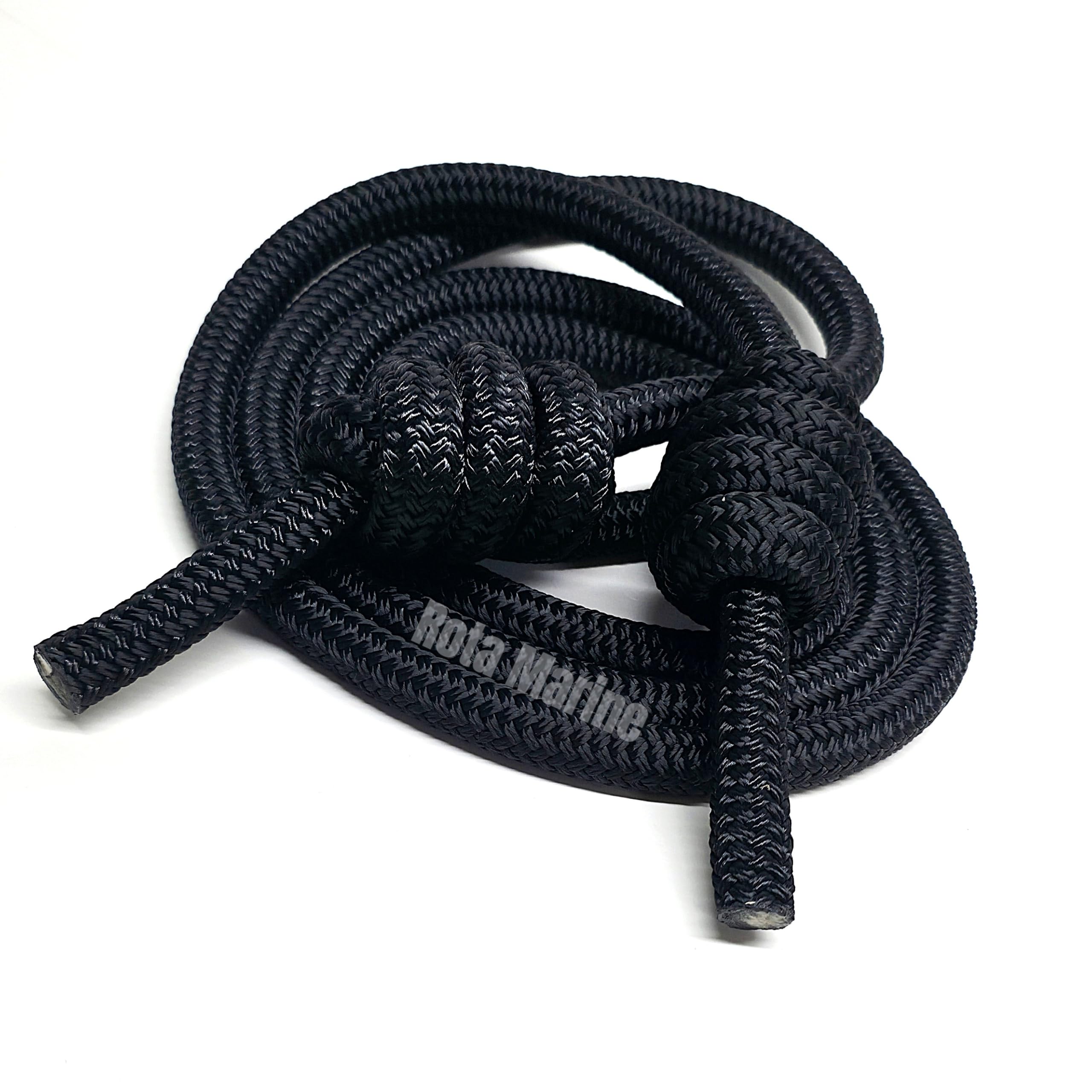 Flow Rope for Fitness High Performance Double Braid Workout Adjustable Flow Jump Rope for Men Women Training Indoor Outdoor Cardio Exercise Rope (Black 2.8mt 800g)