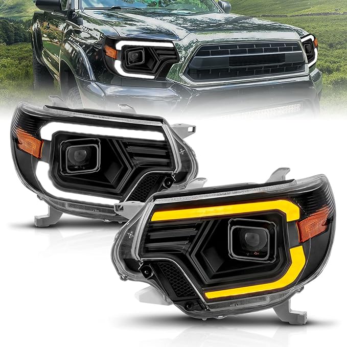 Black Housing Headlight Signal Lamp Assembly For 1215 Toyota