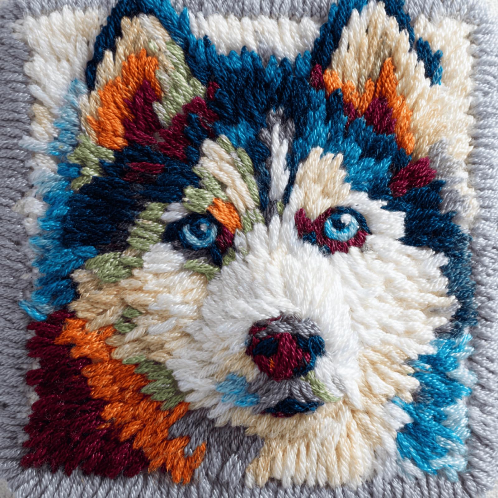 kitphoenix DIY Latch Hook Cushion Kit for Adults Husky
