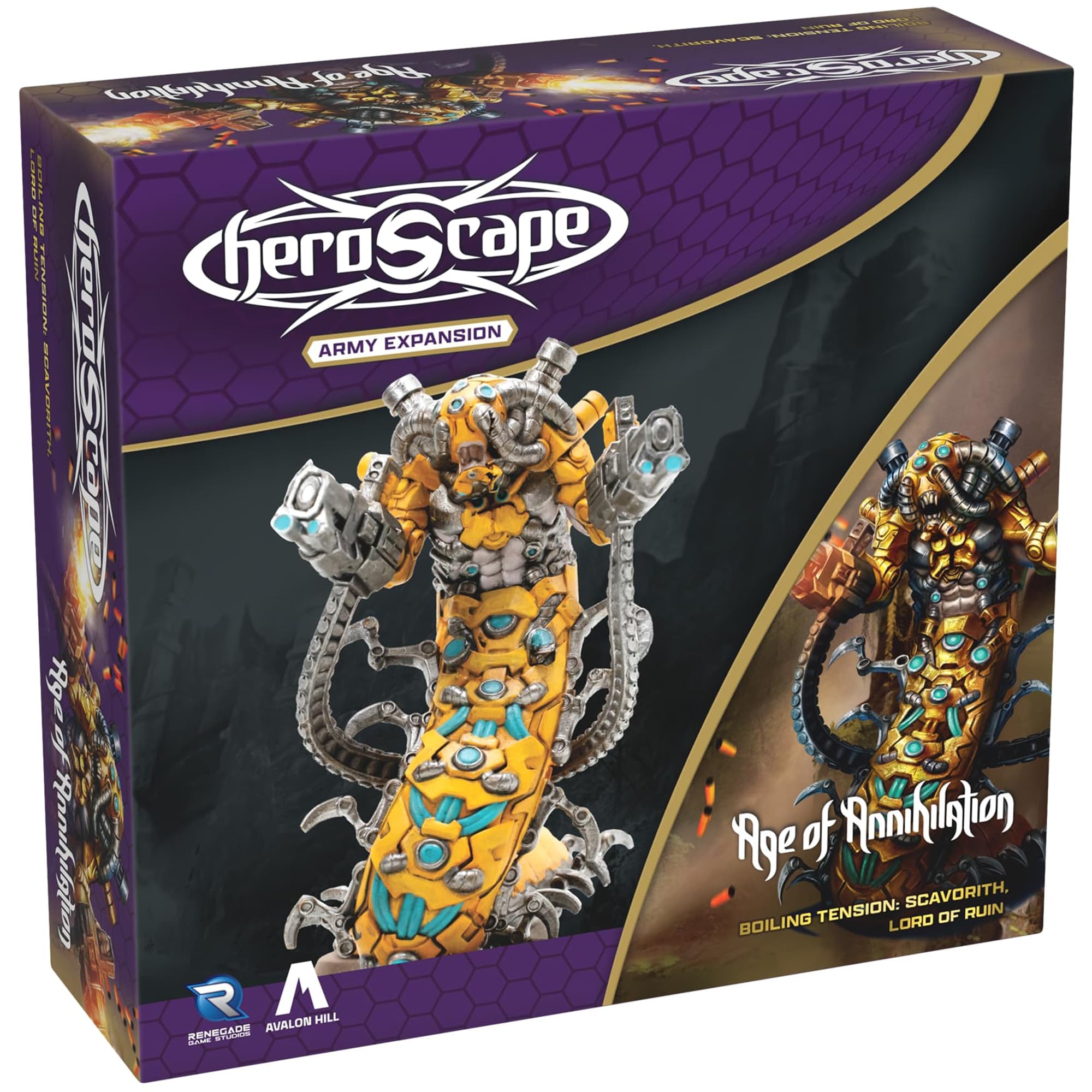 Renegade Game Studios | Heroscape: Boiling Tension Scavorith Lord of Ruin | Miniature Game Expansion | 2–4 Players | 60–120 Minutes
