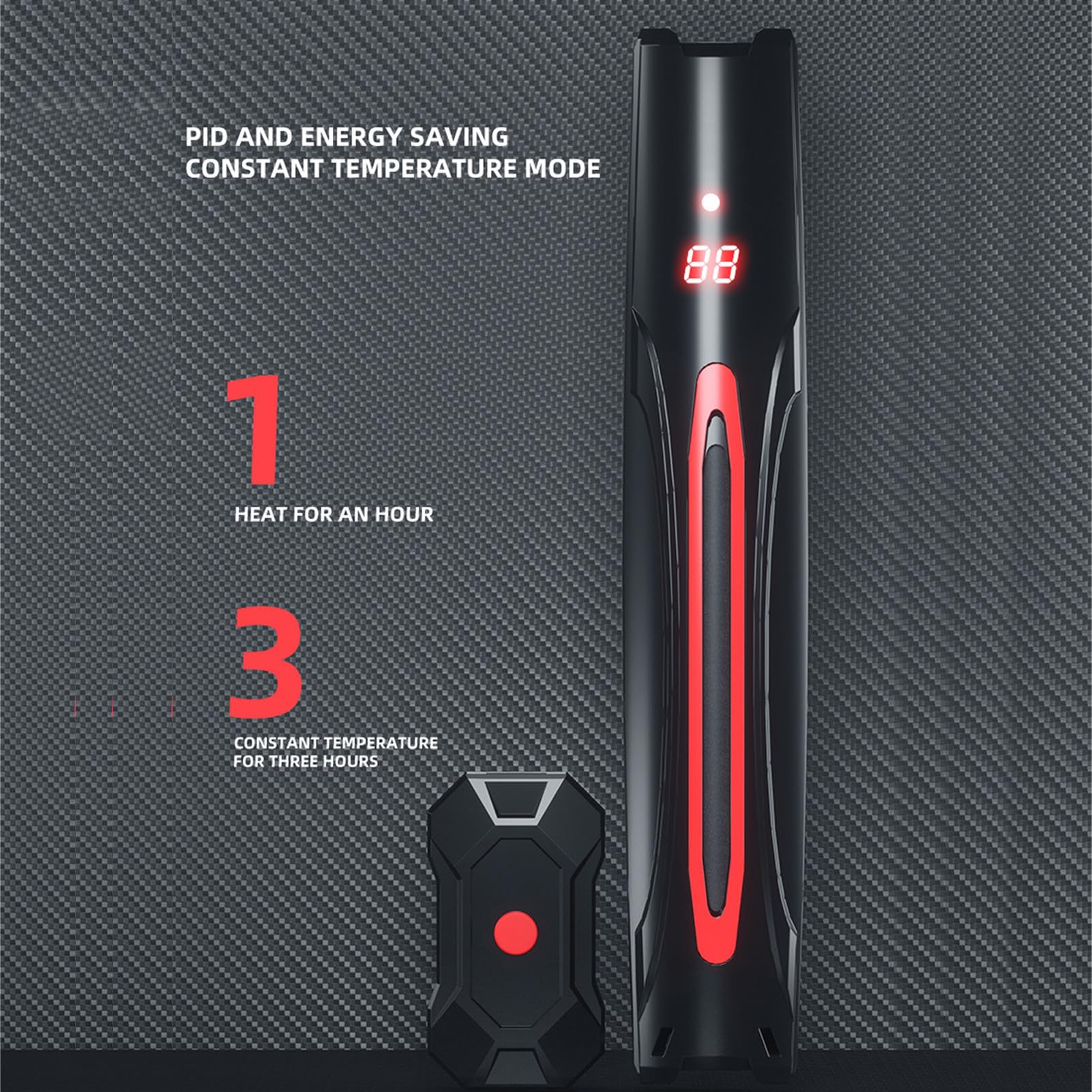 Aquarium-Heizung, Energiesparender Aquarium-Thermostat-Controller, PID-Temperaturregelung, IPX6, Wasserdichtes, Explosionsgeschütztes Dach mit Digitalanzeige für Aquarium