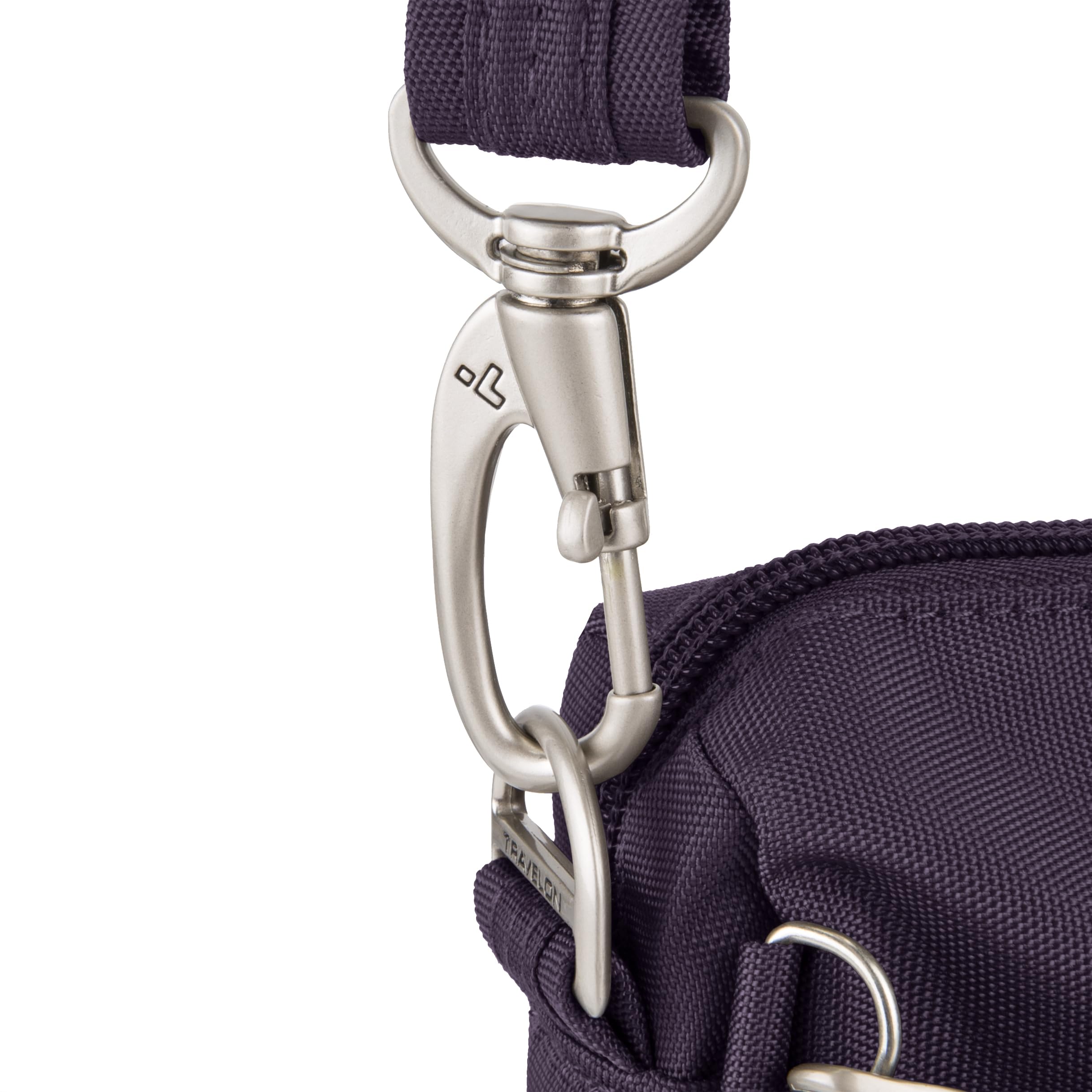 Travelon Unisex Anti-Theft Classic Small East/West Crossbody, Fioletowy, Rozmiar Uniwersalny