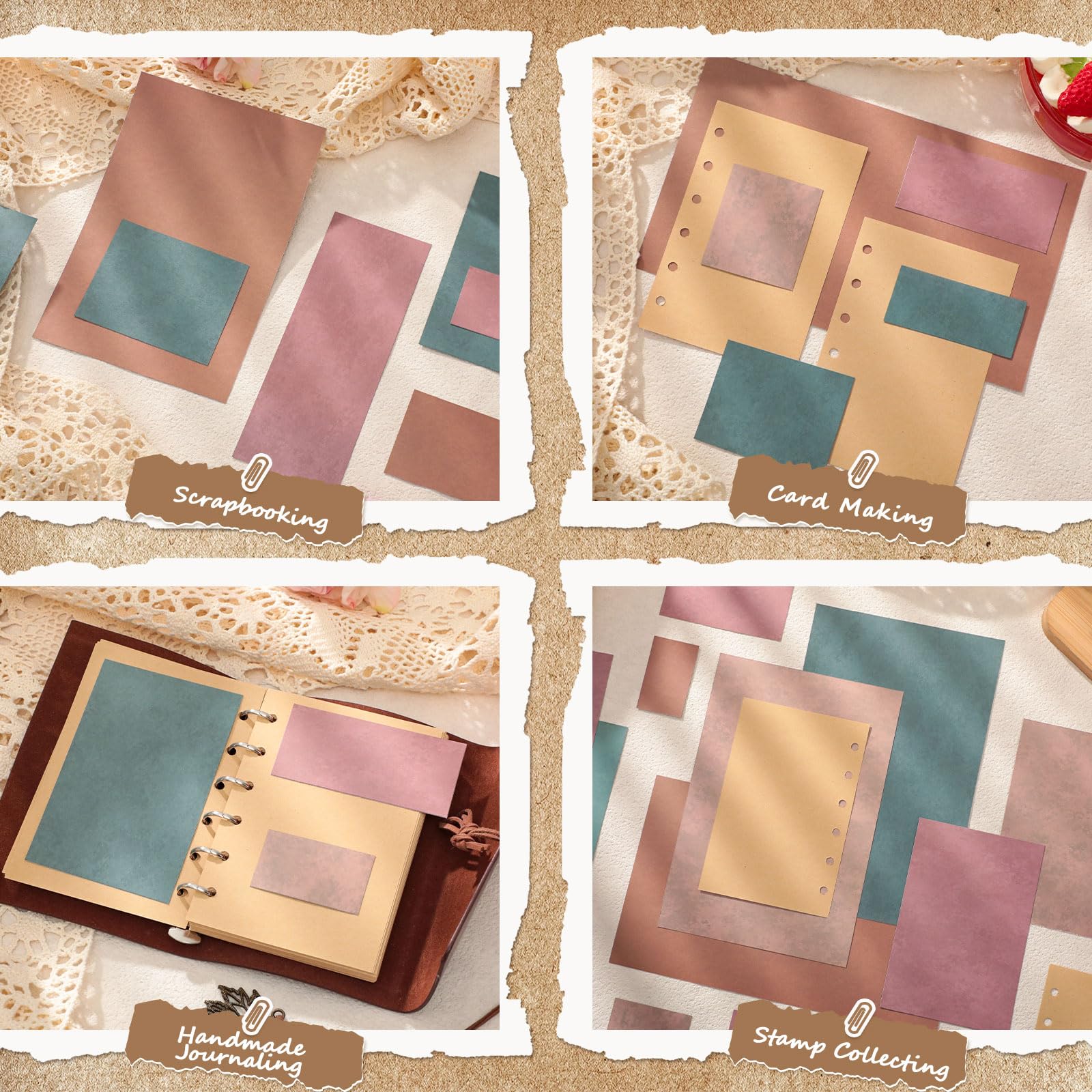 Boho Scrapbook Paper - 24 Sheets 12x12 -7