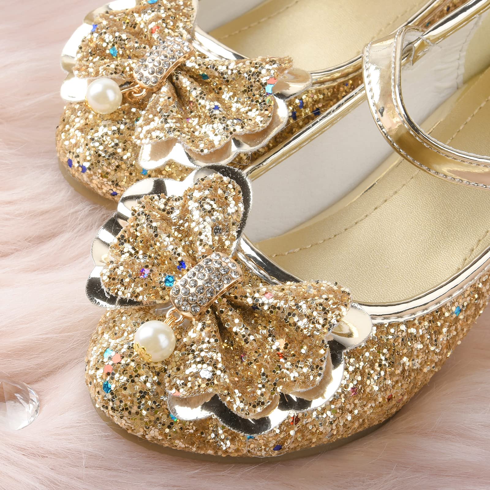 JerrisApparel Zapatos de Vestir Princesa para Niñas Mary Janes Boda Cumpleaños Fiesta