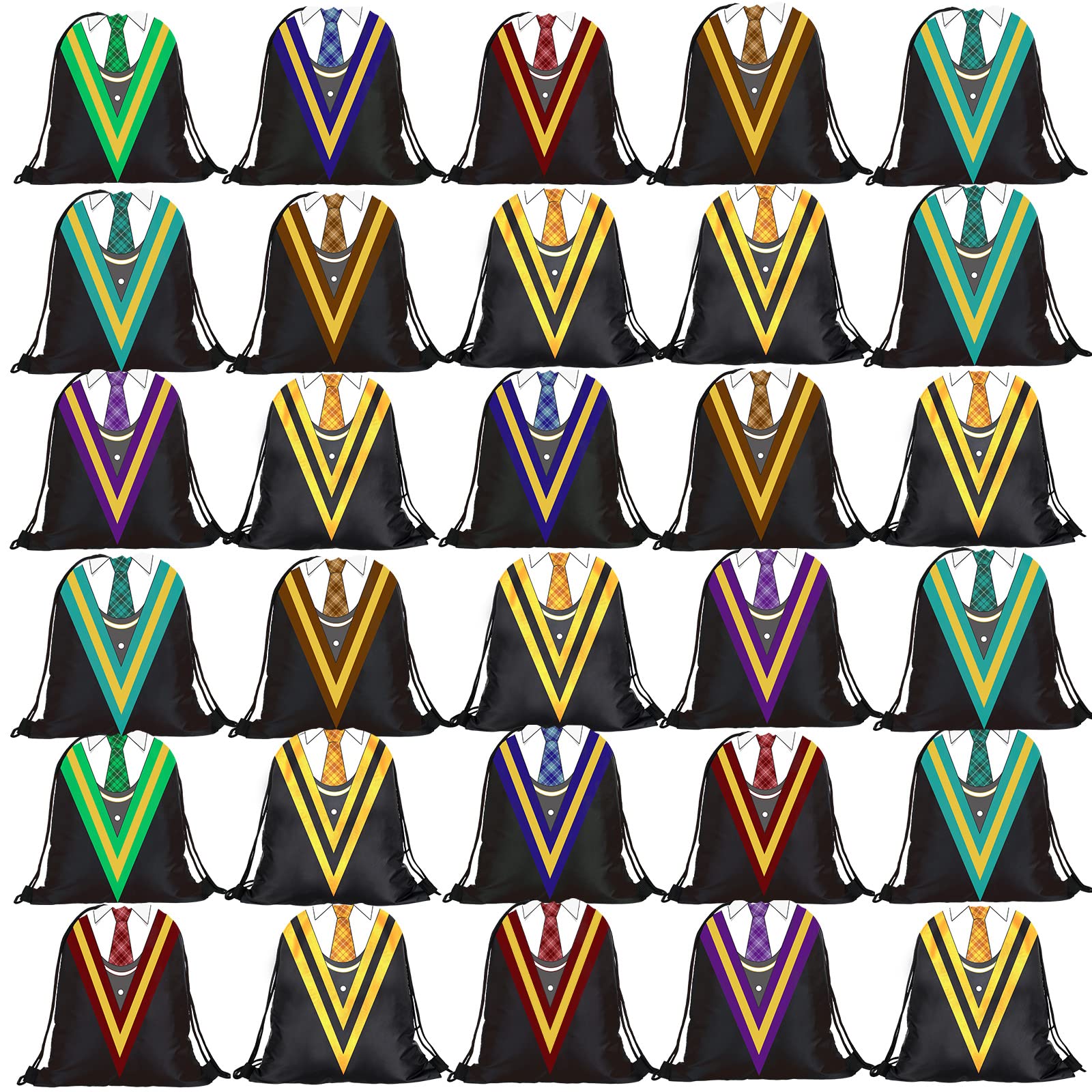 Lothee 30 Pieces Magical Wizard Party Drawstring Backpack Bags for Kids Birthday Goodies Favors Children Birthday Party Supplies Dress up Novelty