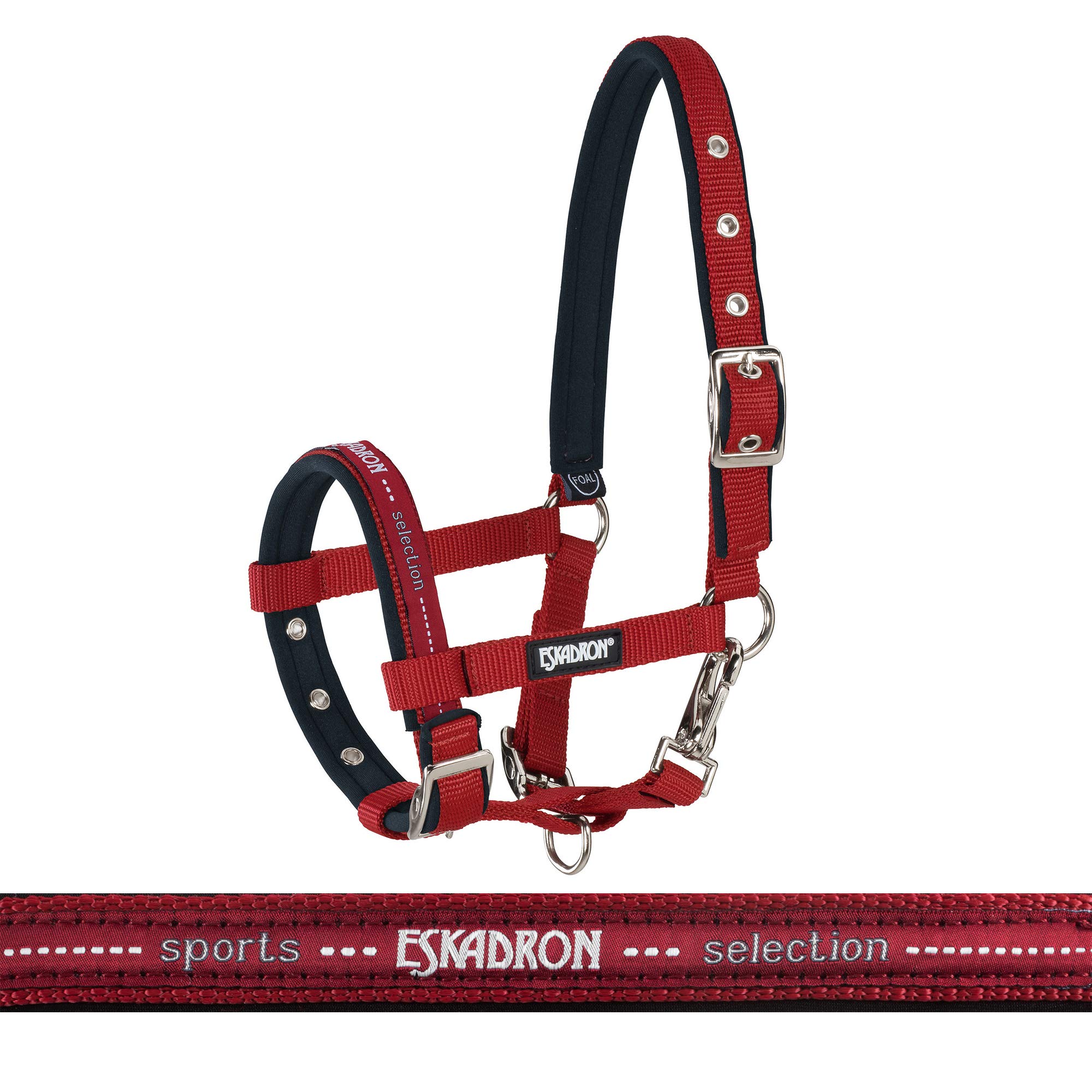 Cabestro para potro Eskadron de alta gama con hebilla regulable chilired 3