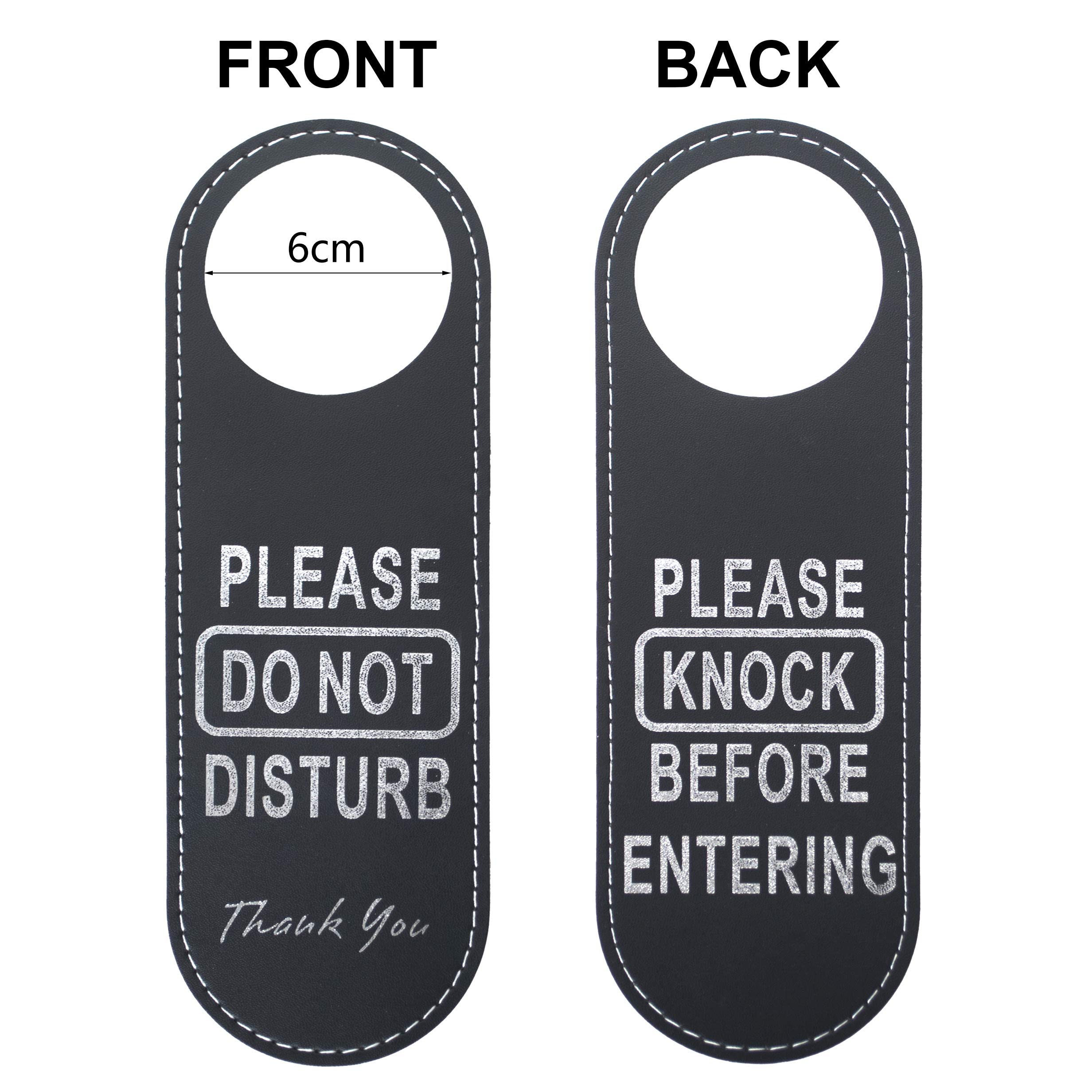 2 Cartelli Non Disturbare In Pelle Per Porta - Per Ufficio E Hotel - Foto 13