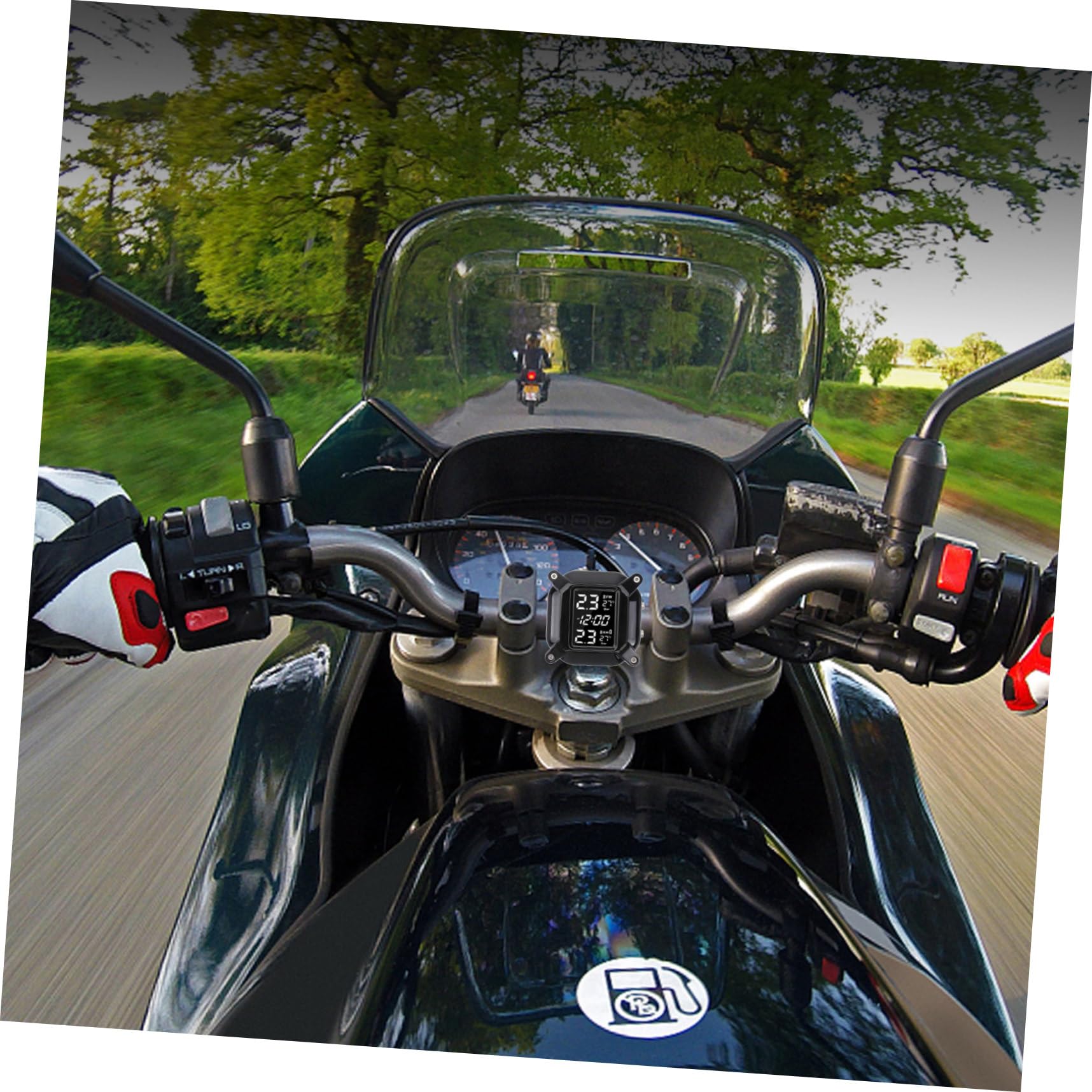 POPETPOP Sensor de Presión de Neumáticos para Motocicletas Monitoreo en Real, Material Plástico Resistente y Diseño Reducido para Uso Automotriz