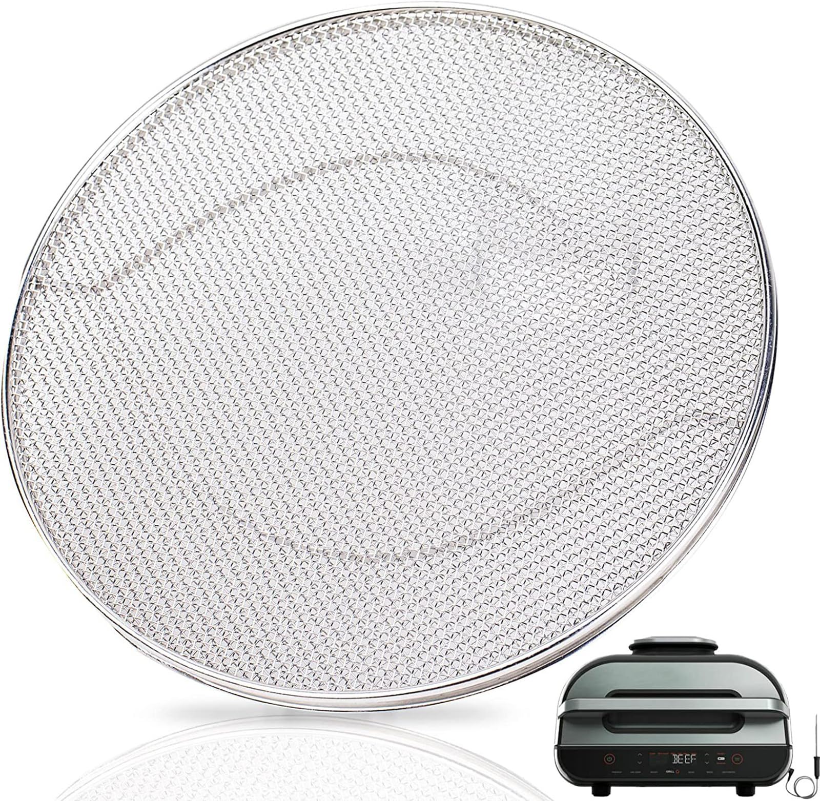 CTWUYOU Replacement Splatter Shield for Ninja FG551 Foodi,Stainless Steel Fine Mesh Splatter Screen for Ninja Foodi Smart XL 6-in-1 Indoor Grill Air Fryer