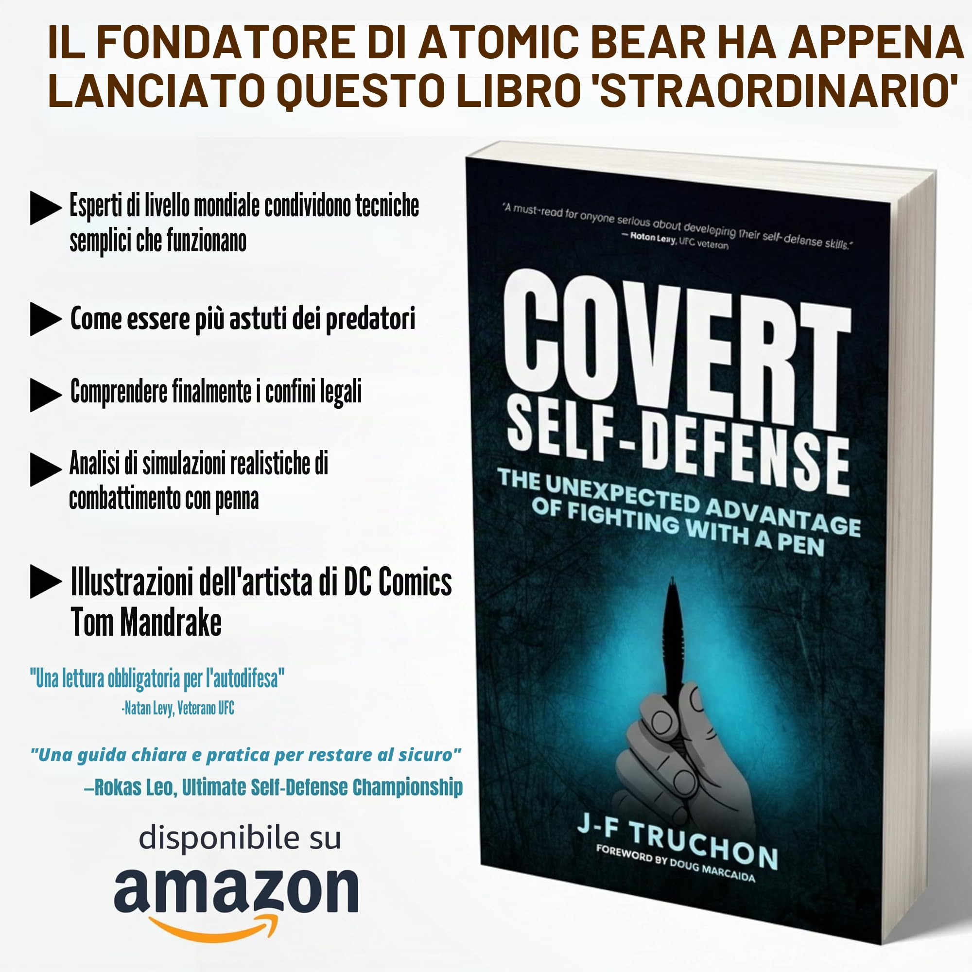 The Atomic Bear Penna tattica – Penna con interruttore finestra – utilizzata in polizia e attrezzature militari – Penne a sfera con 2° ricarica di inchiostro gratuita