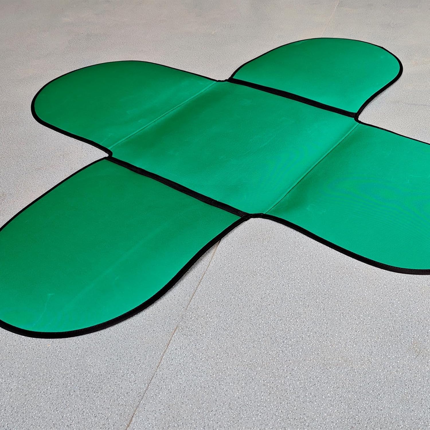 Pilates Mat Green Lightweight Floor Protection Microfiber Dancing Floor Cushion Workout Mat for Outdoor Studio Indoor Gym