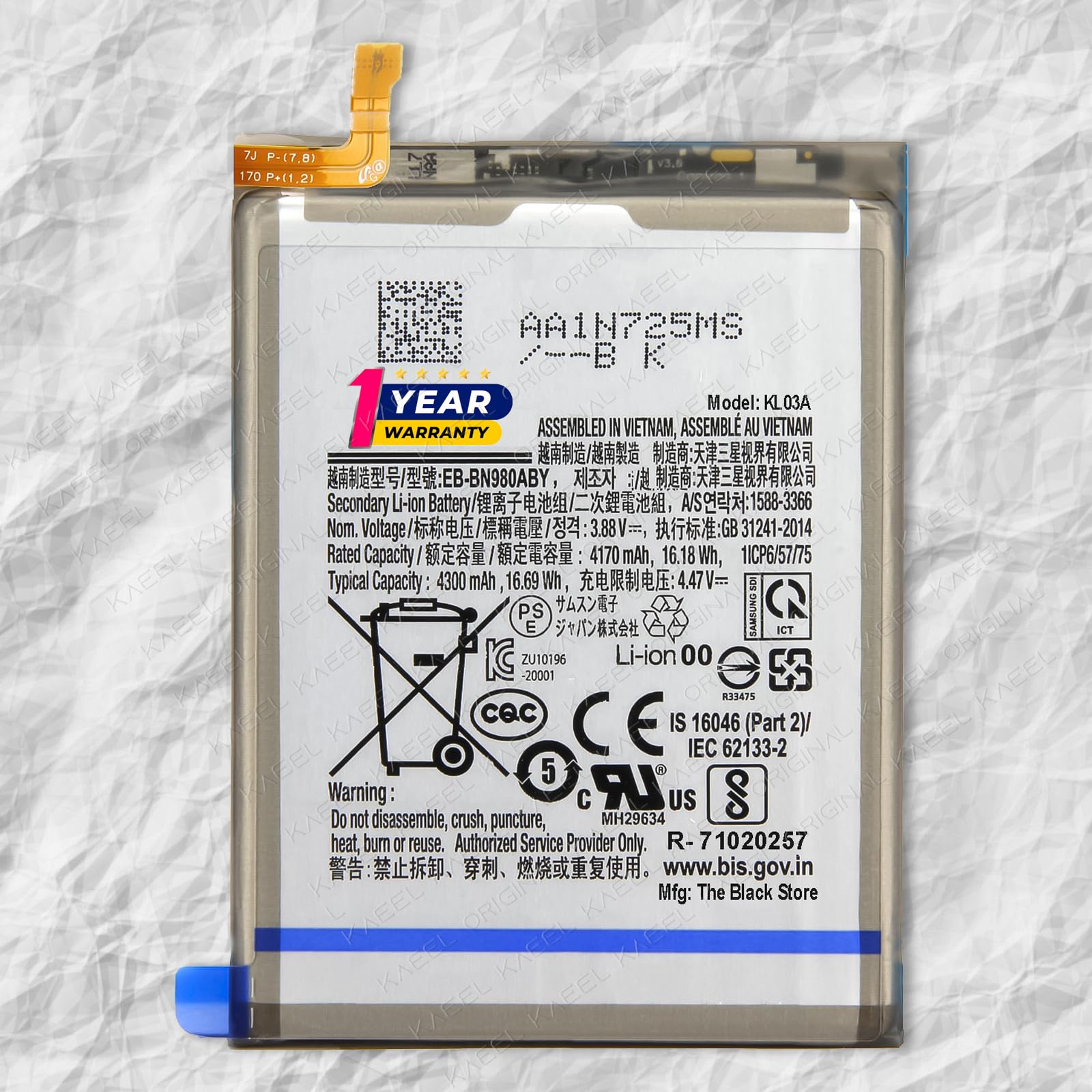 Original 4300mAh EB-BN980ABY Battery for Samsung Galaxy Note 20-1 Year Warranty* (Mystic Green, SM-N980F/DS)