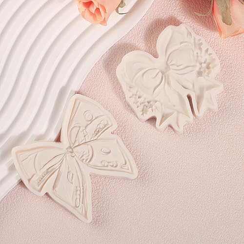 Miniatura 4 de 2 moldes de silicona para decoración de tartas con moño, moldes de silicona de chocolate bordado 3D, para bodas, cumpleaños, cupcakes, dulces,