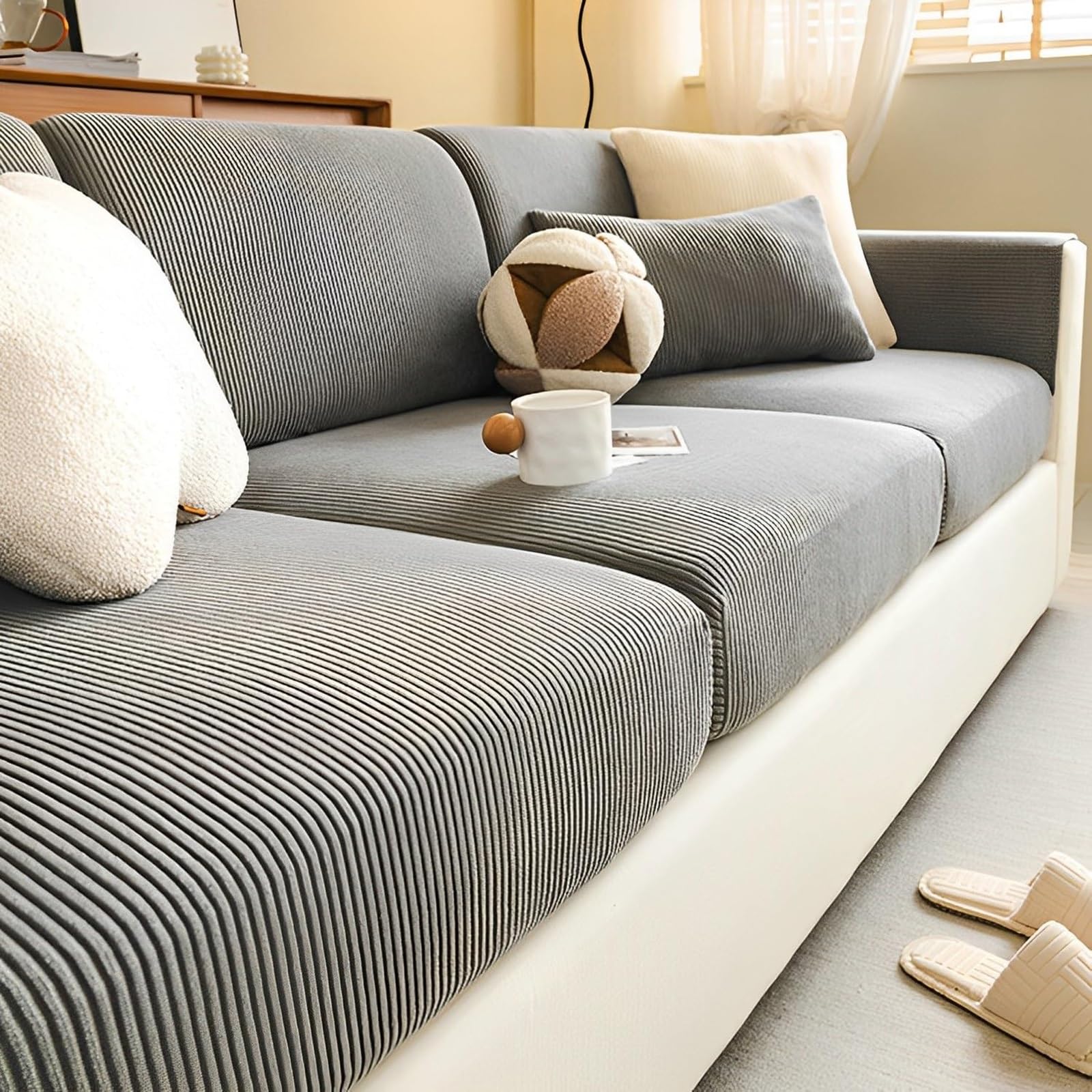 Housse de coussin de canapé élastique pour protéger un grand dossier
