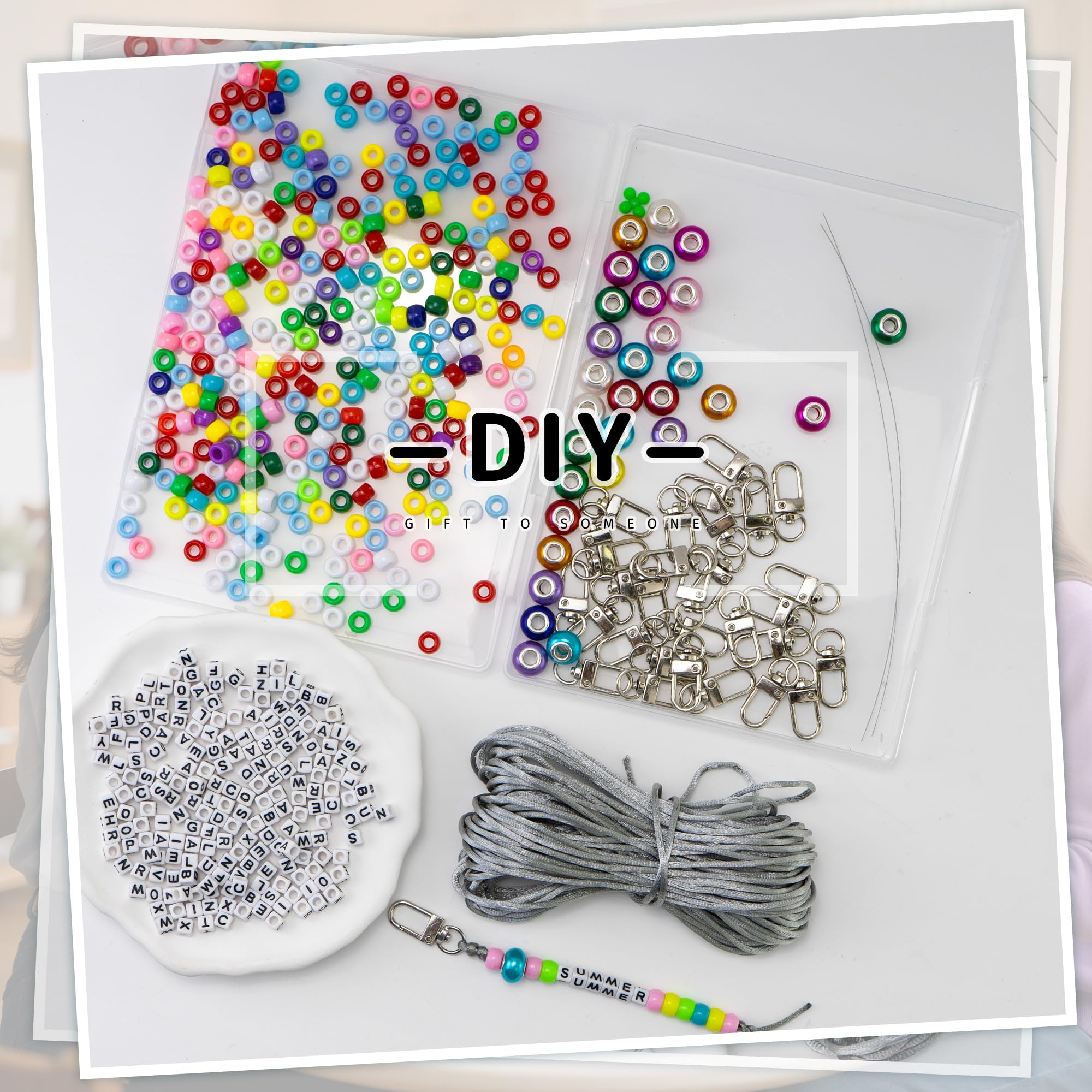Amazon.co.jp: AOUXSEEM DIY ビーズ ネームタグ キーホルダー 製作