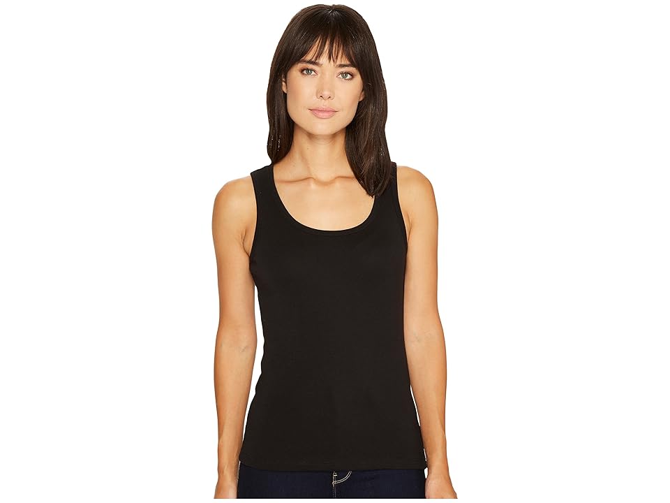 

Lilla P Scoop Tank Top (Black) Women's Sleeveless