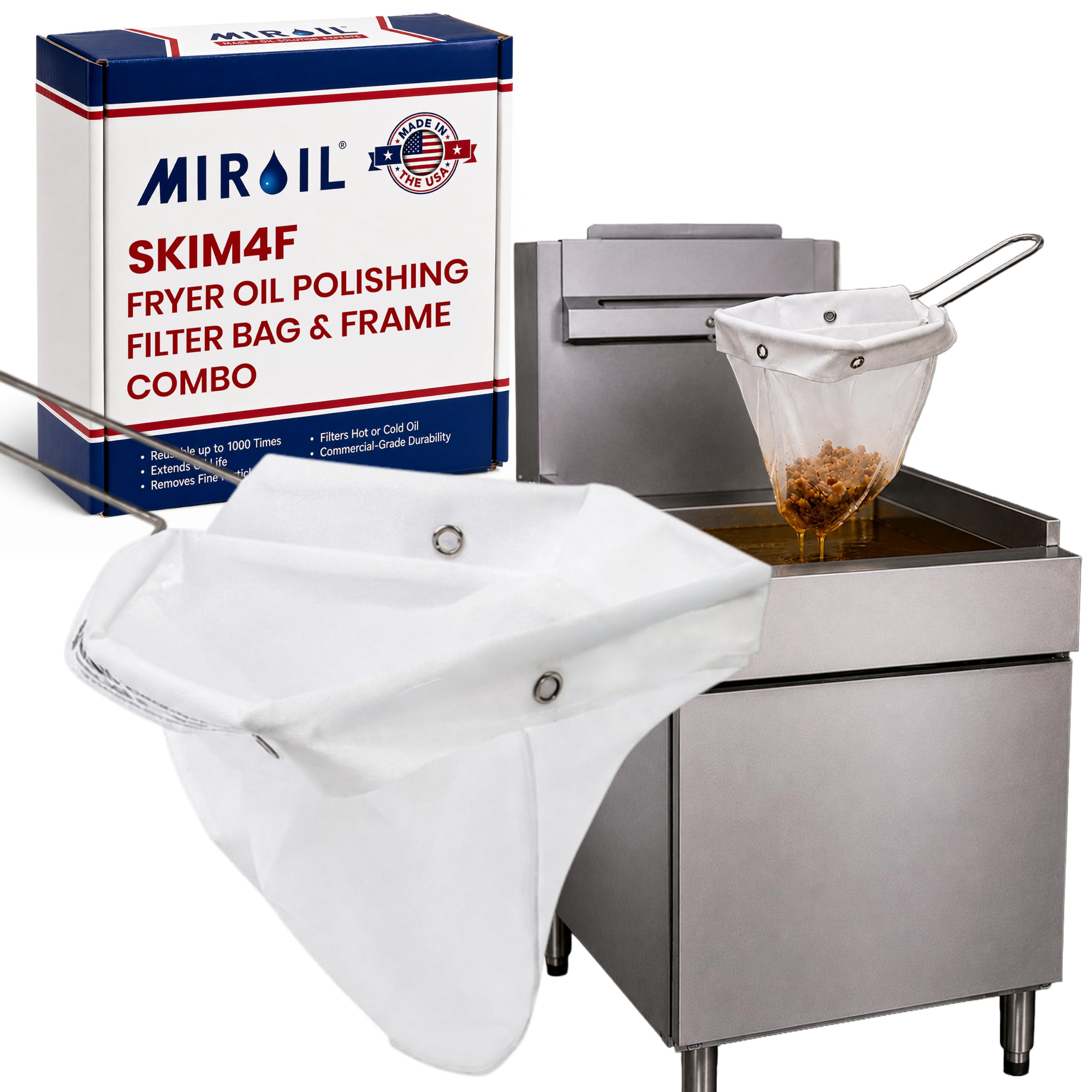 MirOil Deep Fryer Skimmer - Keep Oil Clean! -1 MirOil Deep Fryer Skimmer - Keep Oil Clean! -1