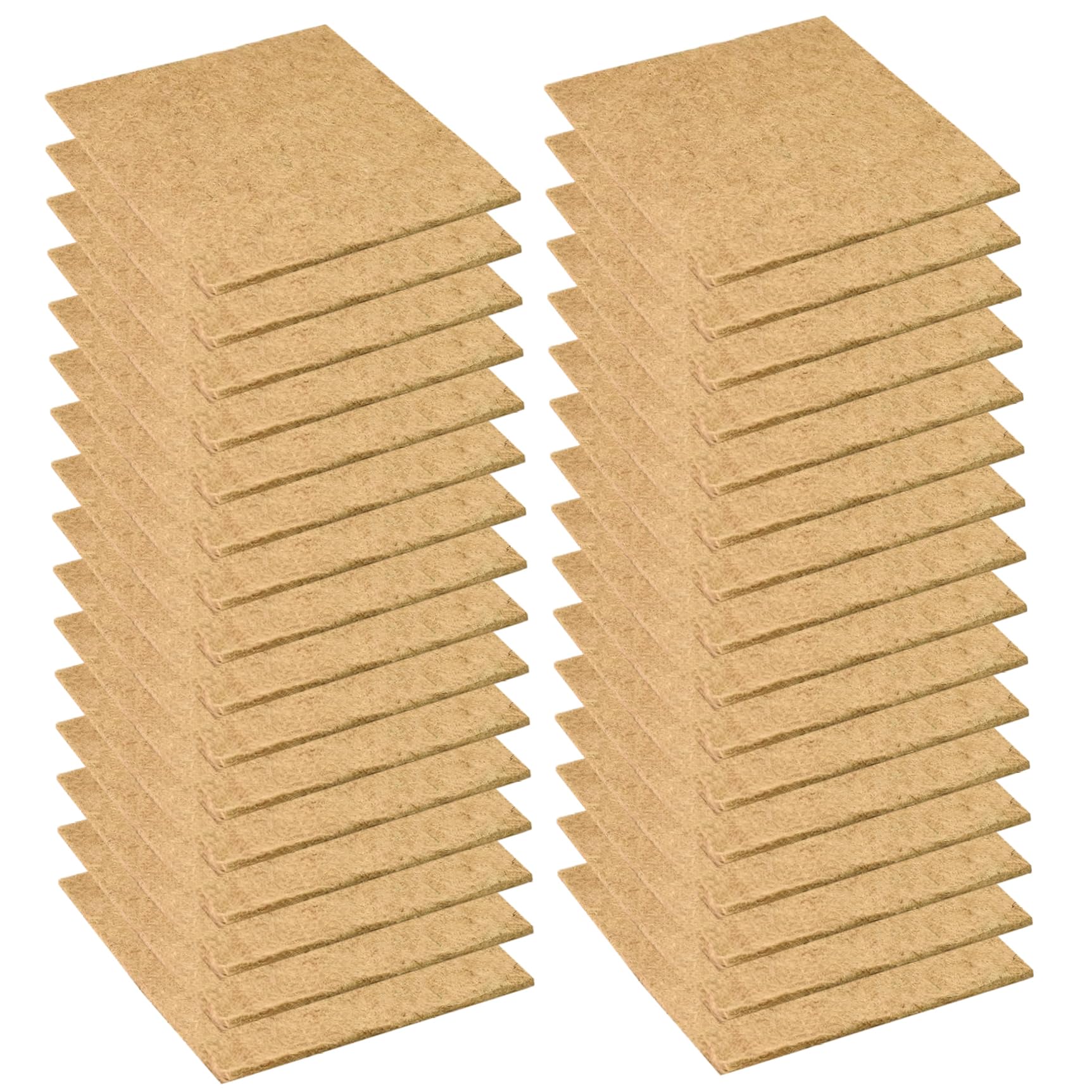 Dorccsi 32PCS Hemp Mats for Growing Microgreens, 5x5 Grass Seed Mat, Degradable Breathable Hemp Fibers Microgreens Growing Tray for Seed Sprouting Kit