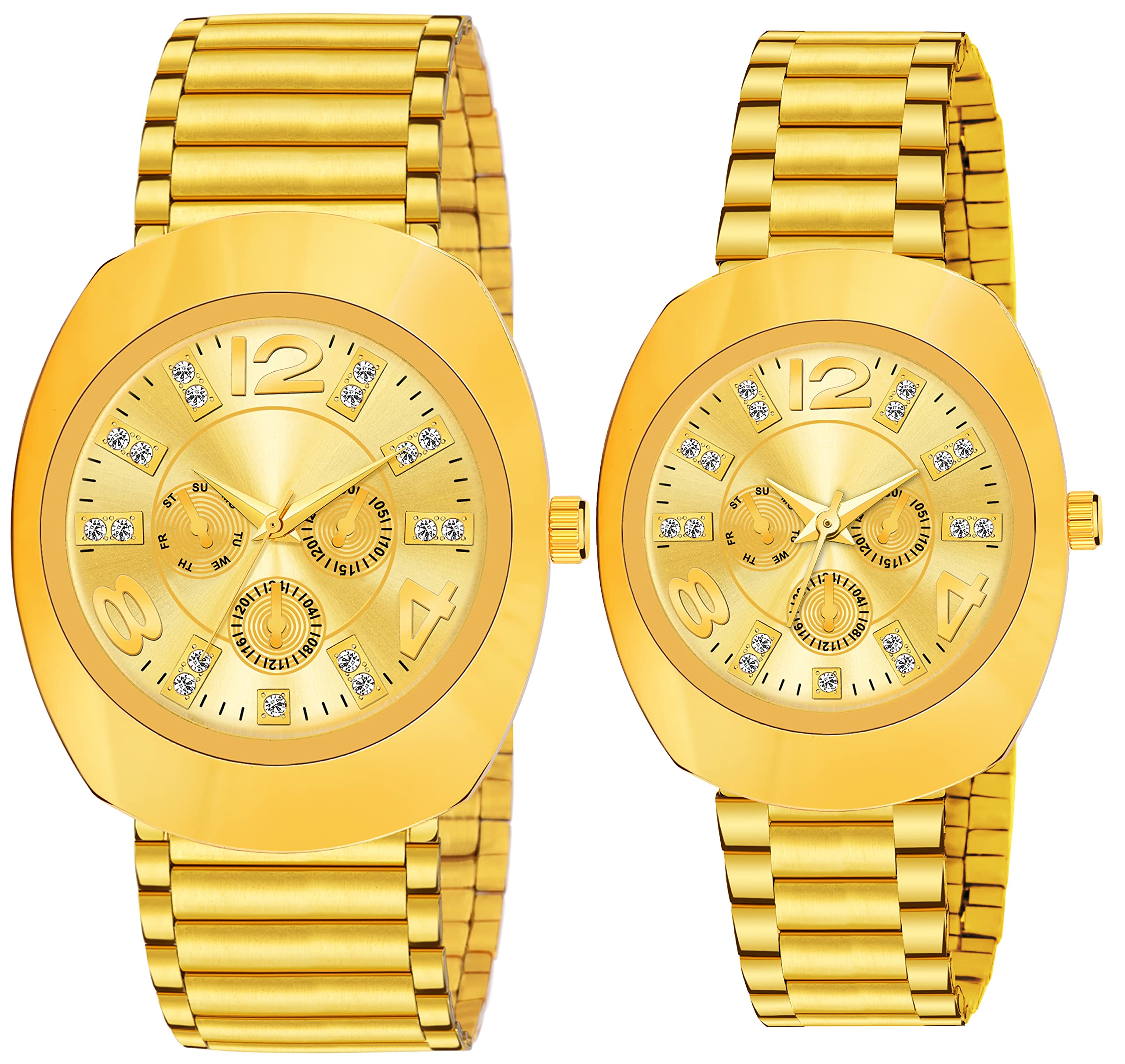 just like Diamond Dial Gold Plating Stainless Steel Strap Analog Wrist Watch for Couple (Gold) (B0C5MZMSF4) Amazon Price History, Amazon Price Tracker