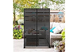 72"Tall Freestanding Metal Lanai Privacy Screen