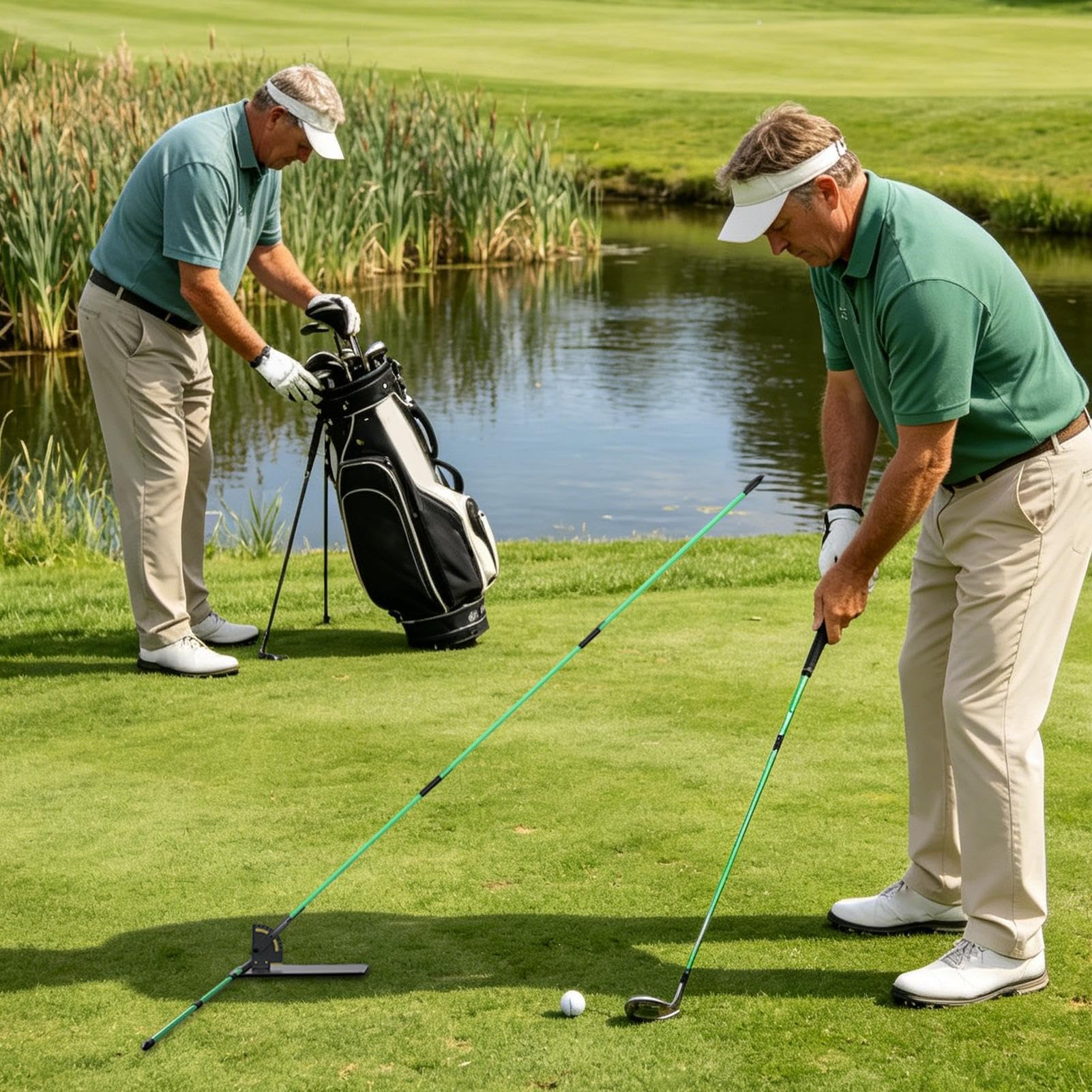 Ausrichtungsstabhalter, verstellbar, Golfzubehör | Ausrichtungsstabhalter für Schaukel, für Jugendliche, Erwachsene, Golfer, Outdoor, Zuhause, Büro, Driving Range